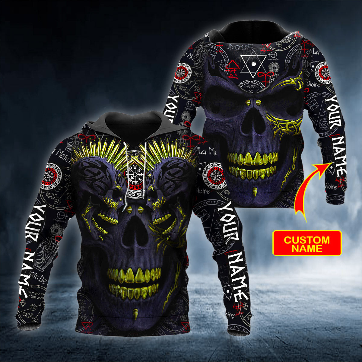 viking-pattern-dark-gold-vampire-skull-personalized-3d-printed-hoodie-20364682