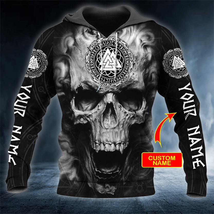 runic-compass-black-white-skull-personalized-3d-printed-hoodie-98114552