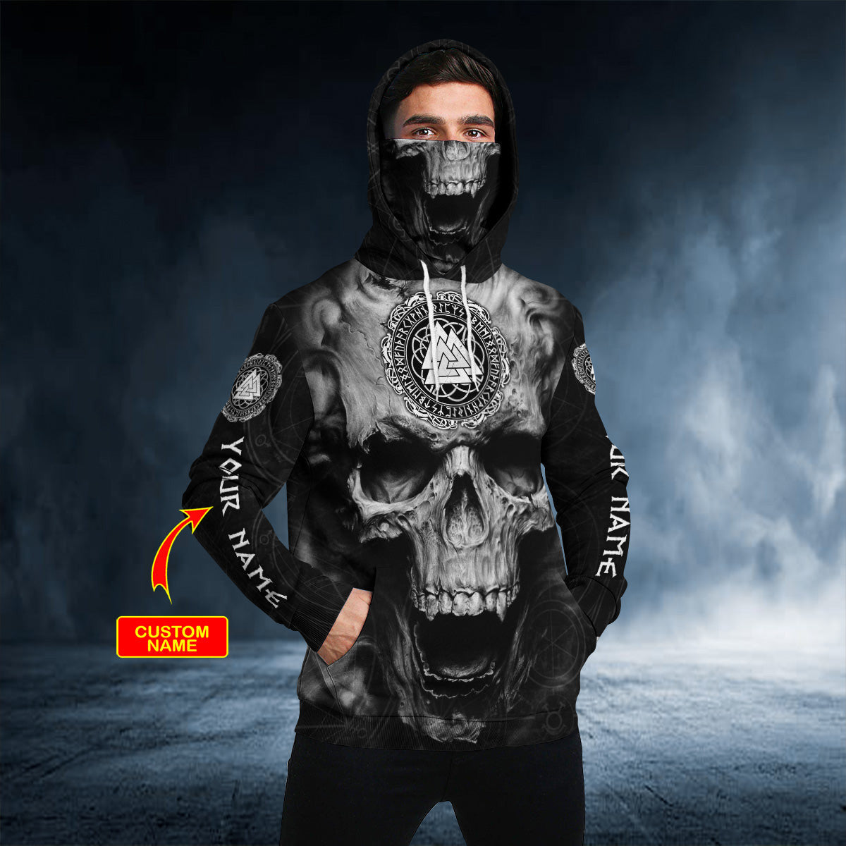 runic-compass-black-white-skull-personalized-3d-printed-hoodie-98114552