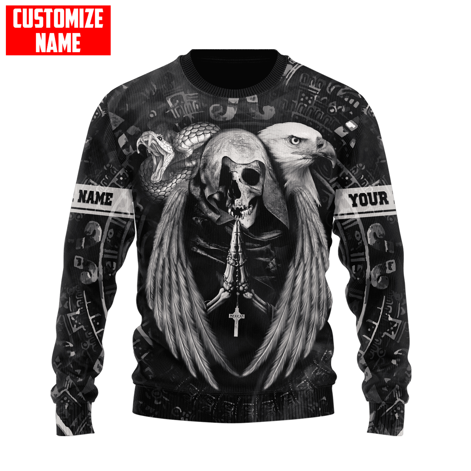 personalized-name-aztec-mexican-skull-3d-all-over-printed-unisex-black-shirts-11925528