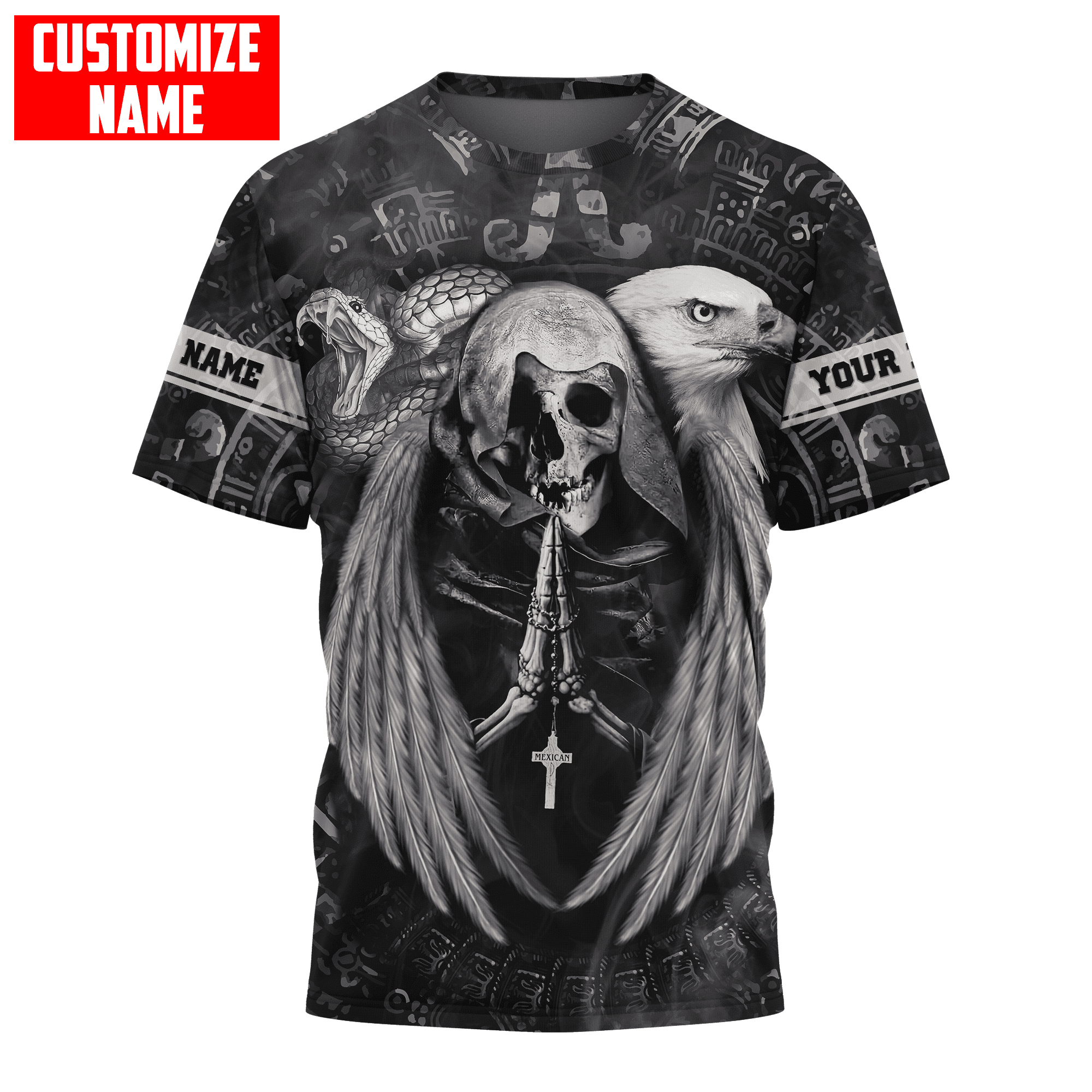 personalized-name-aztec-mexican-skull-3d-all-over-printed-unisex-black-shirts-11925528