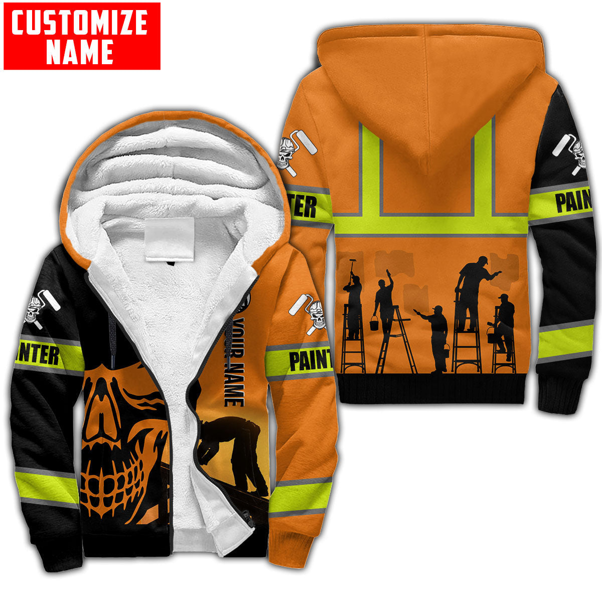 personalized-name-painter-all-over-hoodie-3d-orange-skull-40400390