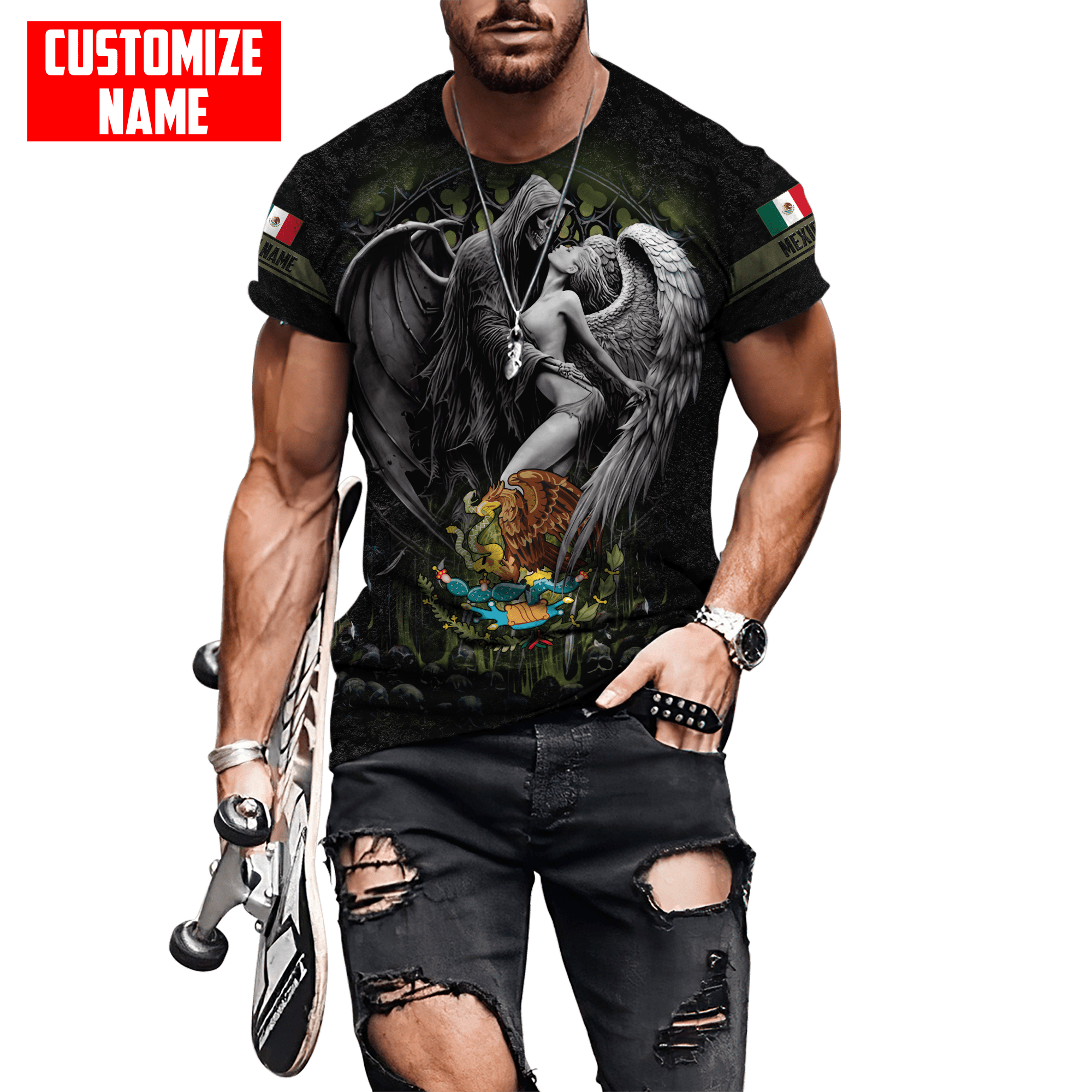 personalized-mexican-skull-demon-and-angel-3d-all-over-printed-shirts-69559554