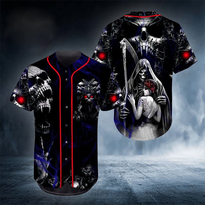 king-couple-skull-baseball-tee-jersey-shirt-printed-3d