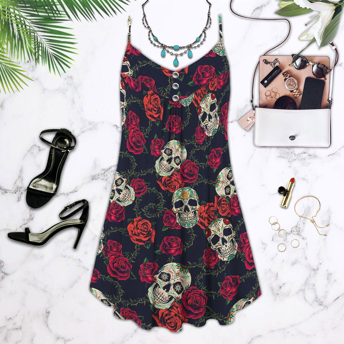 tropical-skull-pattern-sleeveless-spaghetti-strap-summer-dress-printed-3d-best-mothers-day-gifts-ideas-for-mom