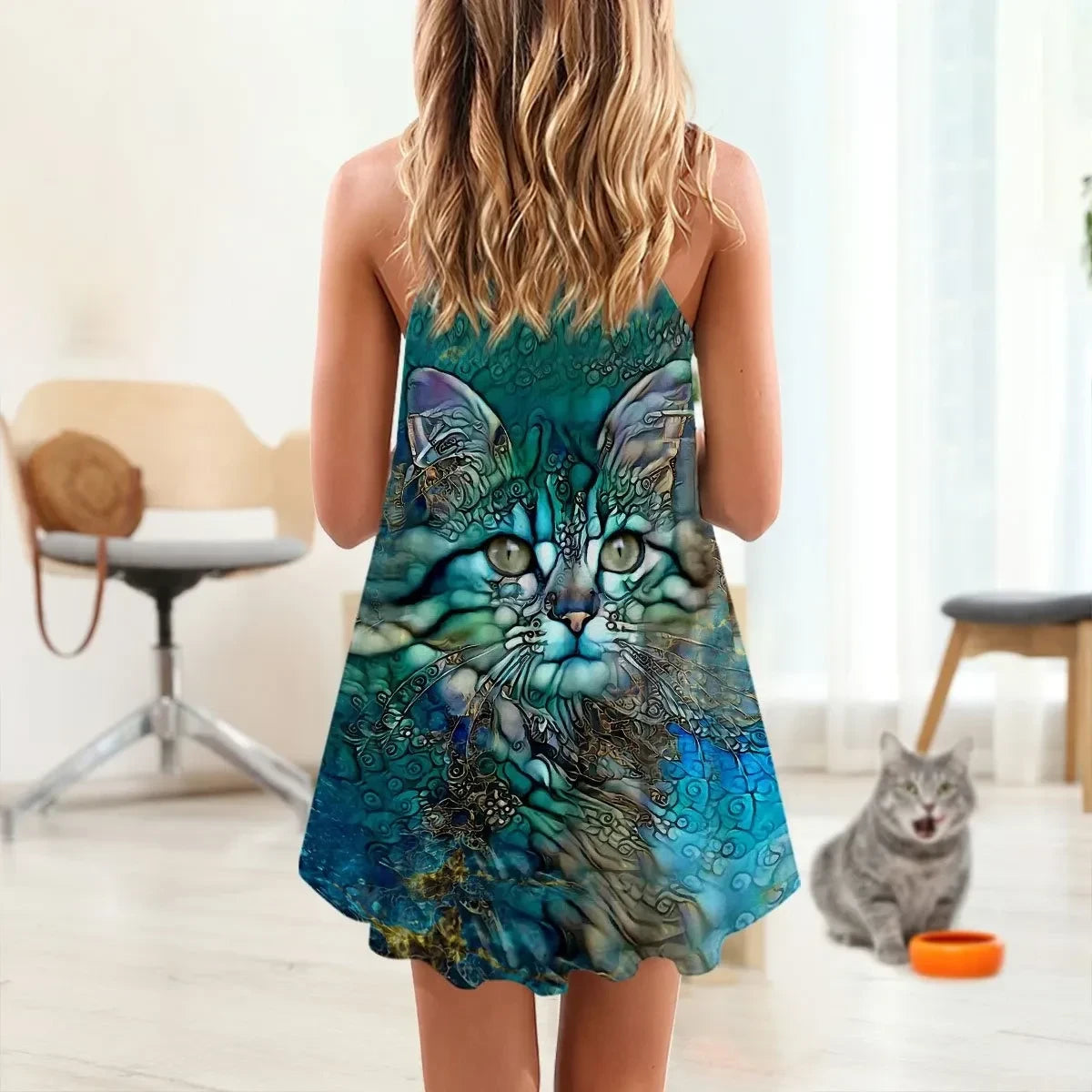 abstract-cat-sleeveless-spaghetti-strap-summer-dress-printed-3d-best-mothers-day-gifts-ideas-for-mom