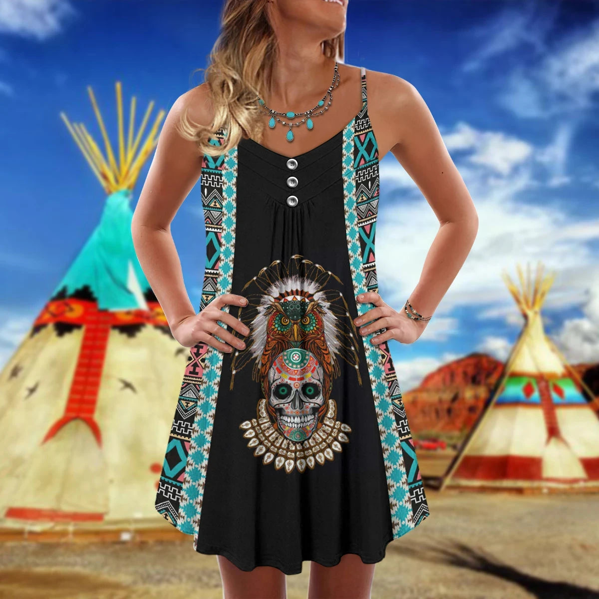 native-skull-owl-sleeveless-spaghetti-strap-summer-dress-printed-3d-best-mothers-day-gifts-ideas-for-mom