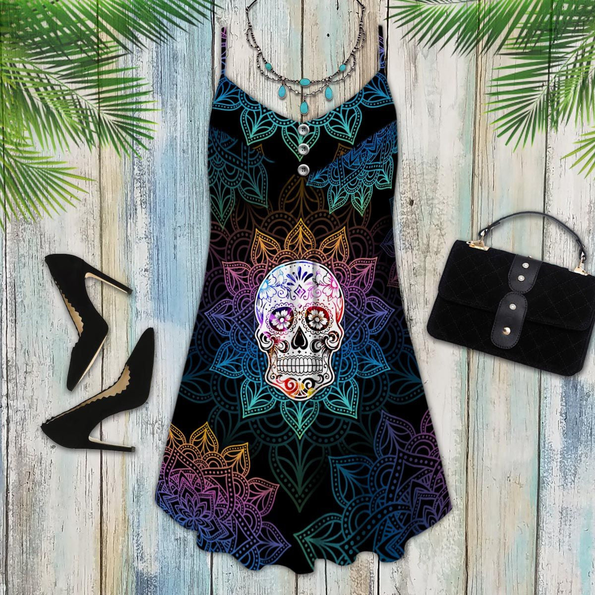 skull-mandala-sleeveless-spaghetti-strap-summer-dress-printed-3d-best-mothers-day-gifts-ideas-for-mom