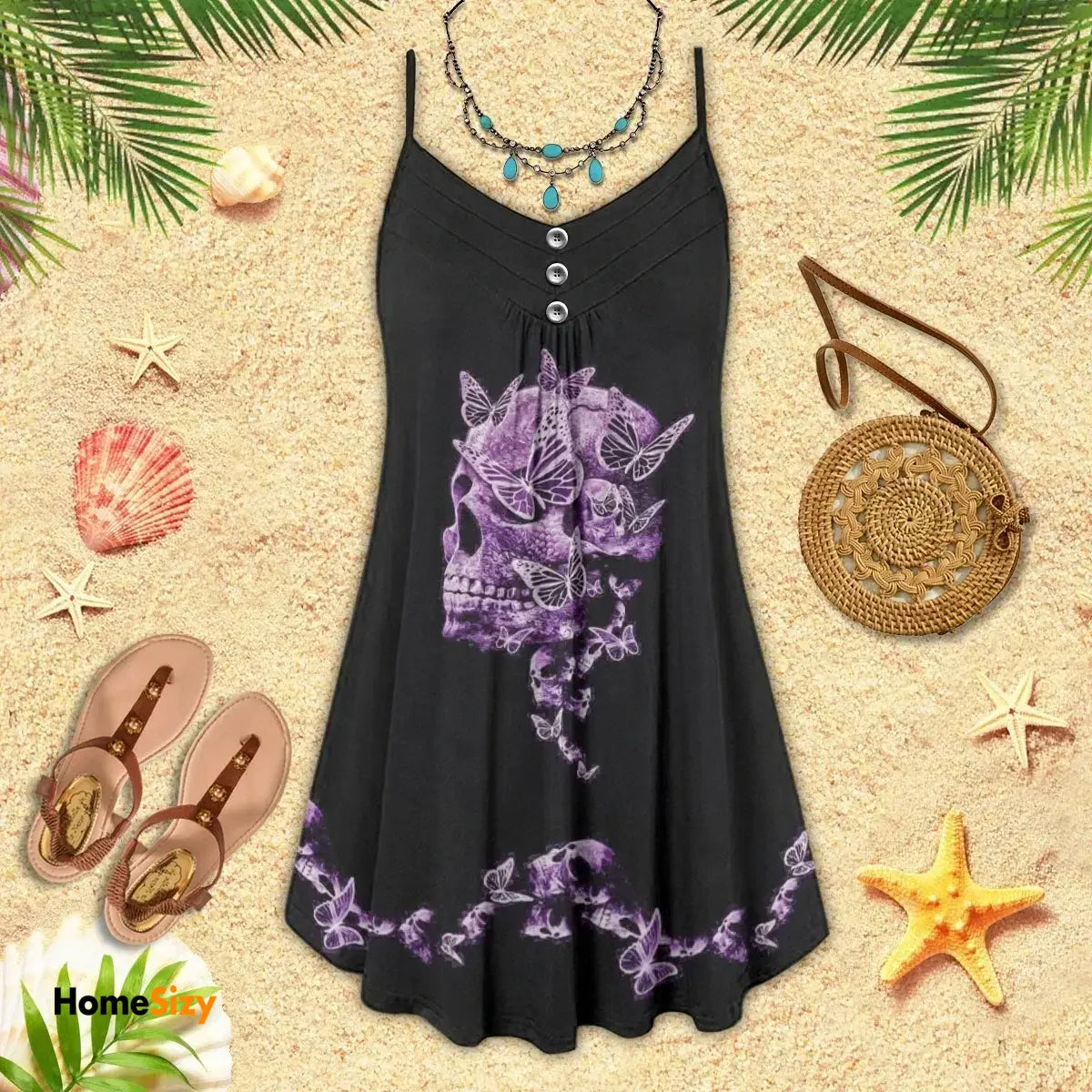 purple-butterfly-skull-sleeveless-spaghetti-strap-summer-dress-printed-3d-best-mothers-day-gifts-ideas-for-mom