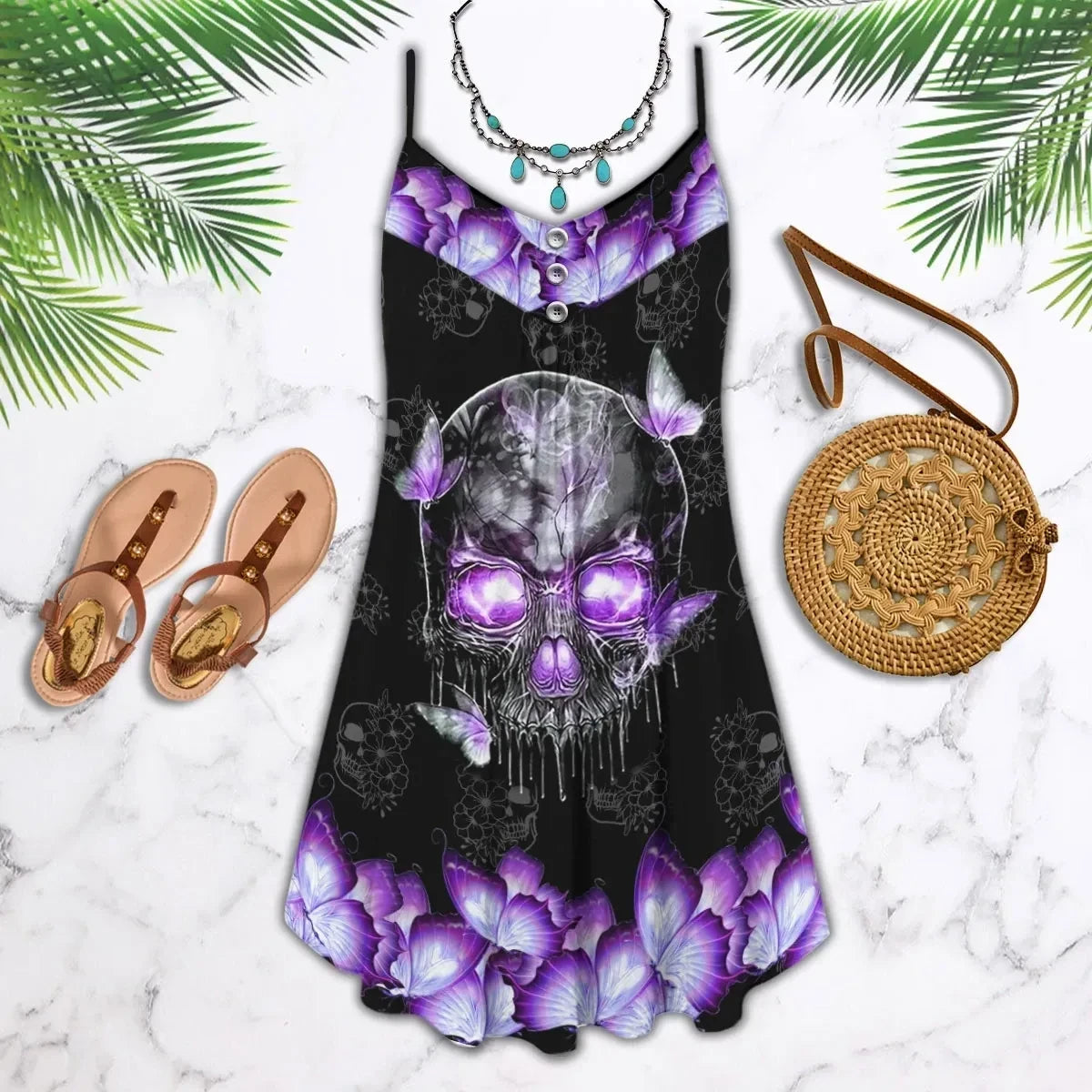 purple-butterfly-skull-sleeveless-spaghetti-strap-summer-dress-printed-3d-best-mothers-day-gifts-ideas-for-mom