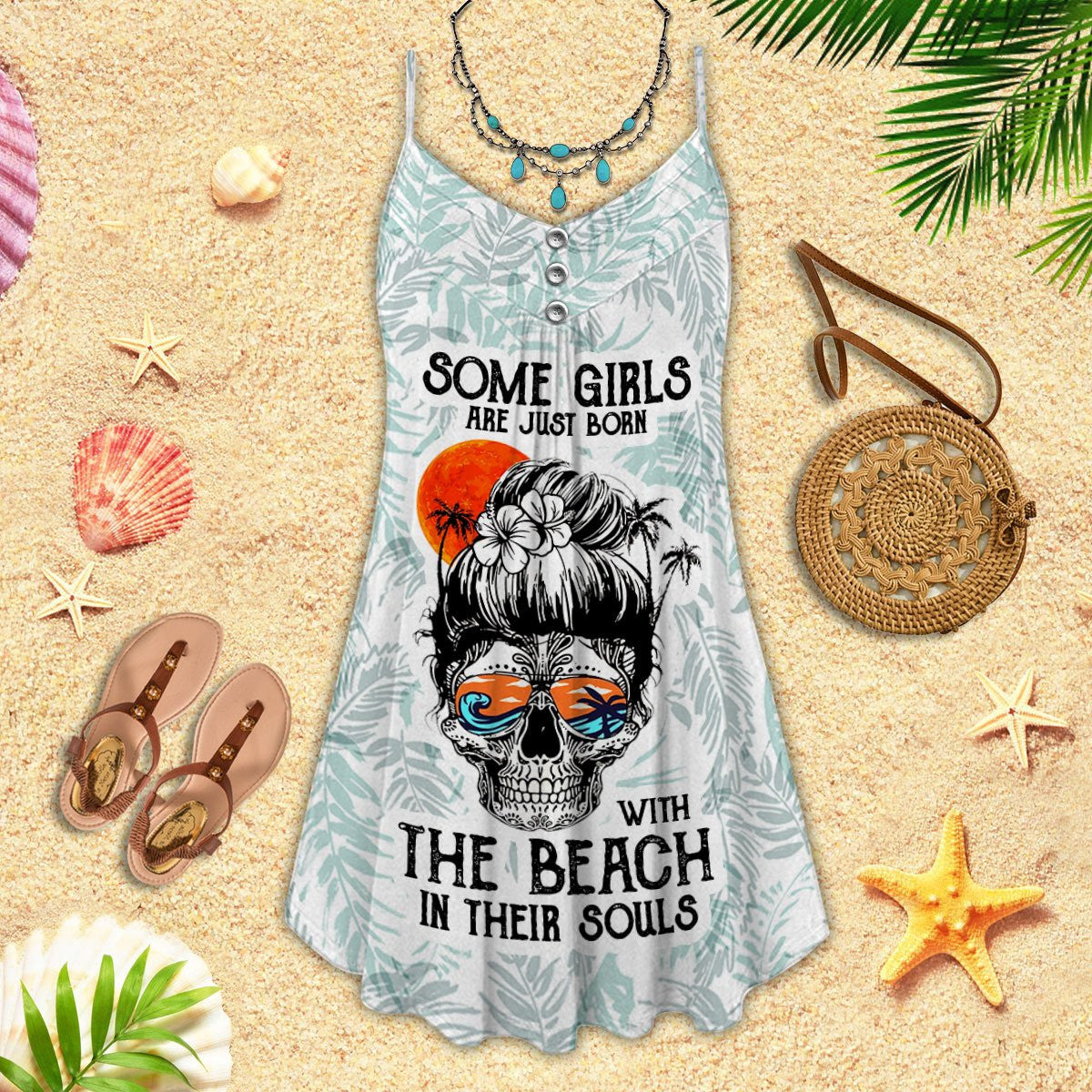 skull-beach-soul-sleeveless-spaghetti-strap-summer-dress-printed-3d-best-mothers-day-gifts-ideas-for-mom