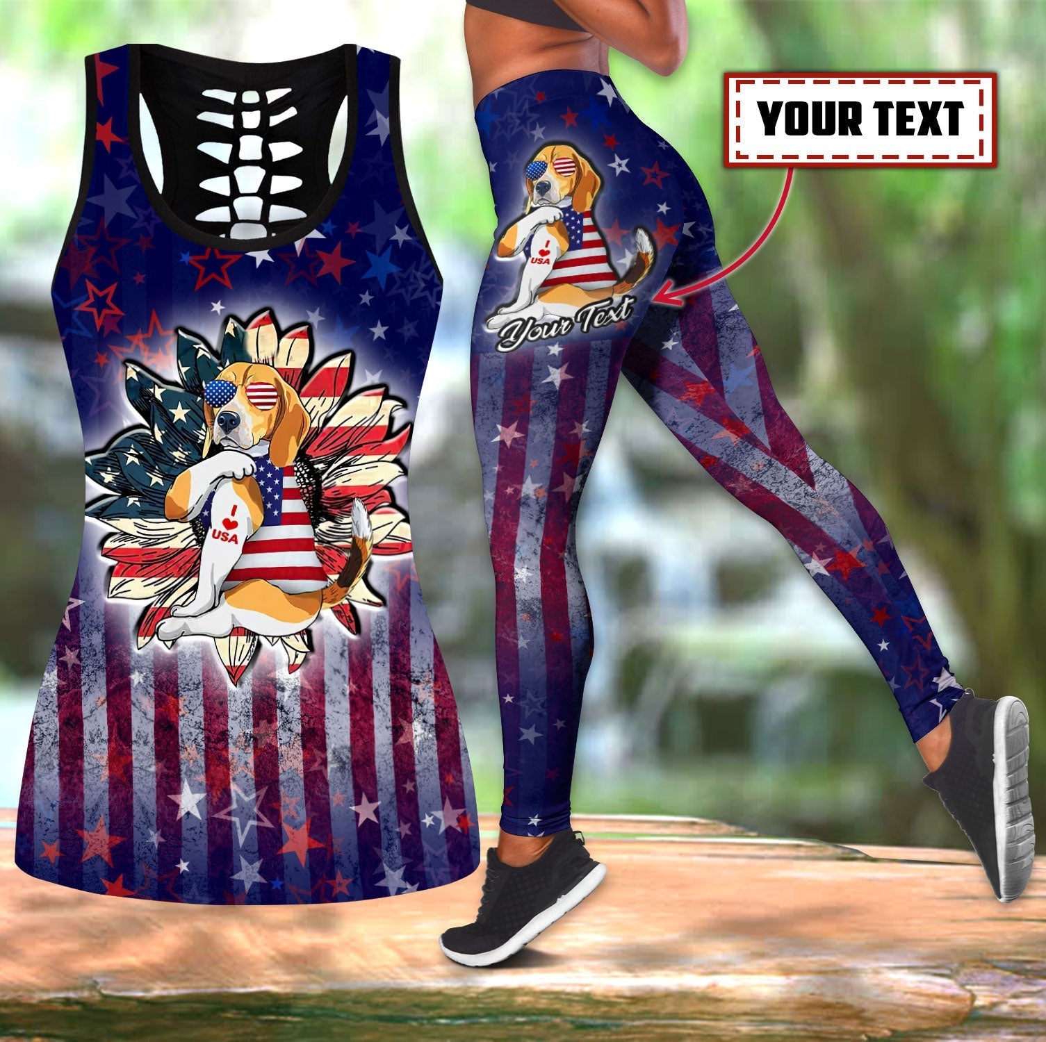 american-dog-personalize-combo-hollow-tank-top-legging-set-printed-3d-sport-yoga-fitness-gym-women