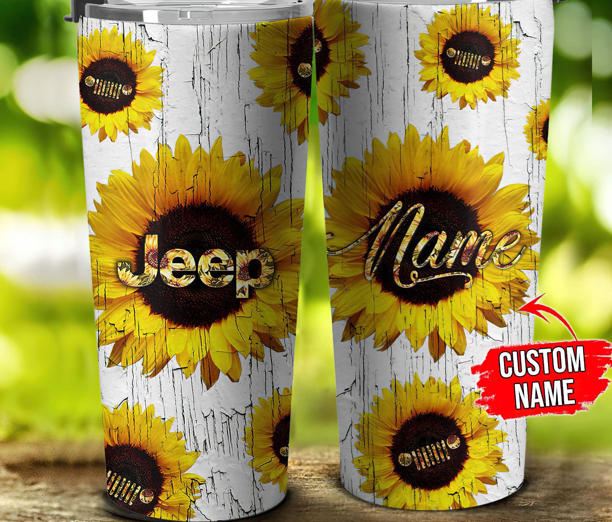 personalized-sunflower-crack-texture-jeep-tumbler