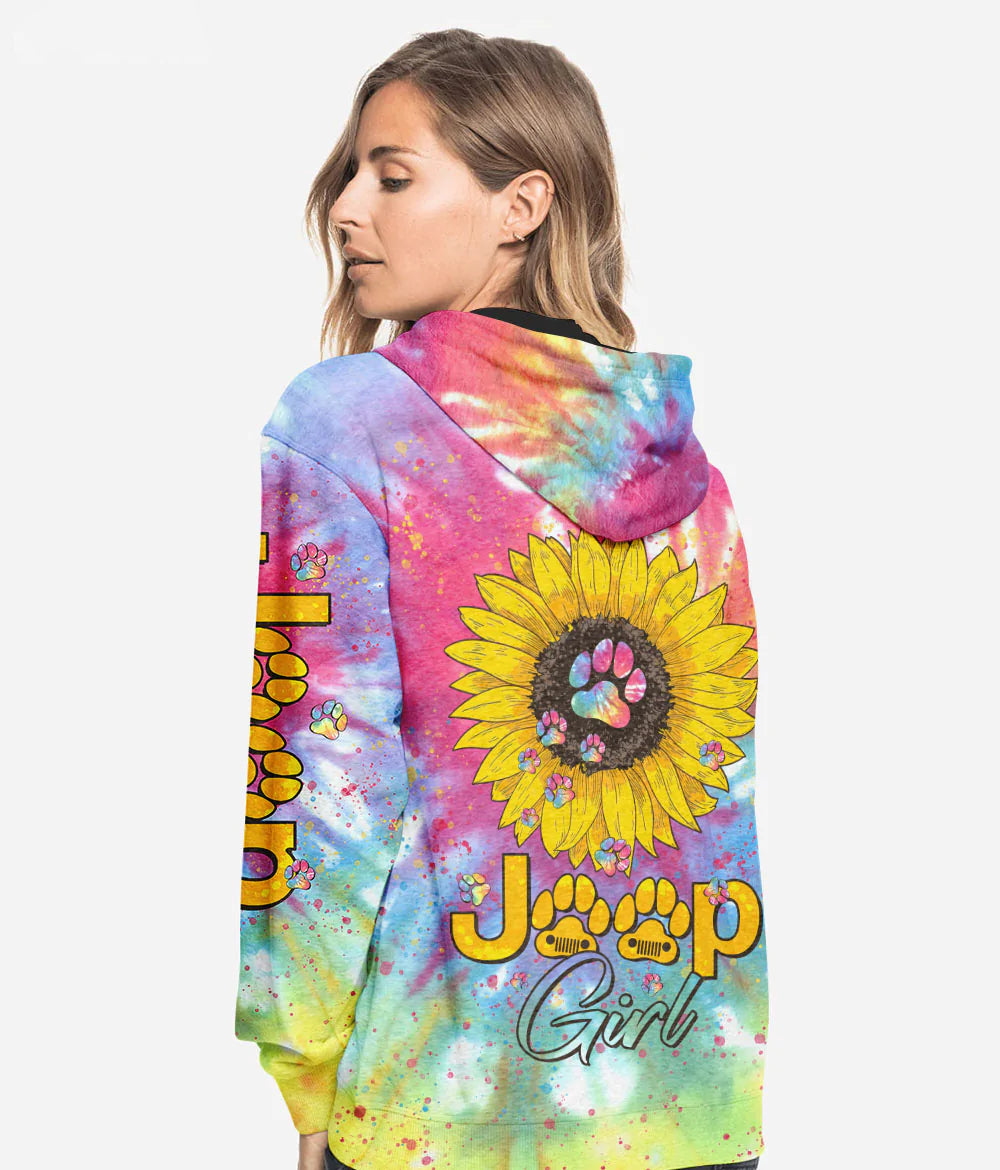 jeep-girl-sunflower-dog-tie-dye-hoodie