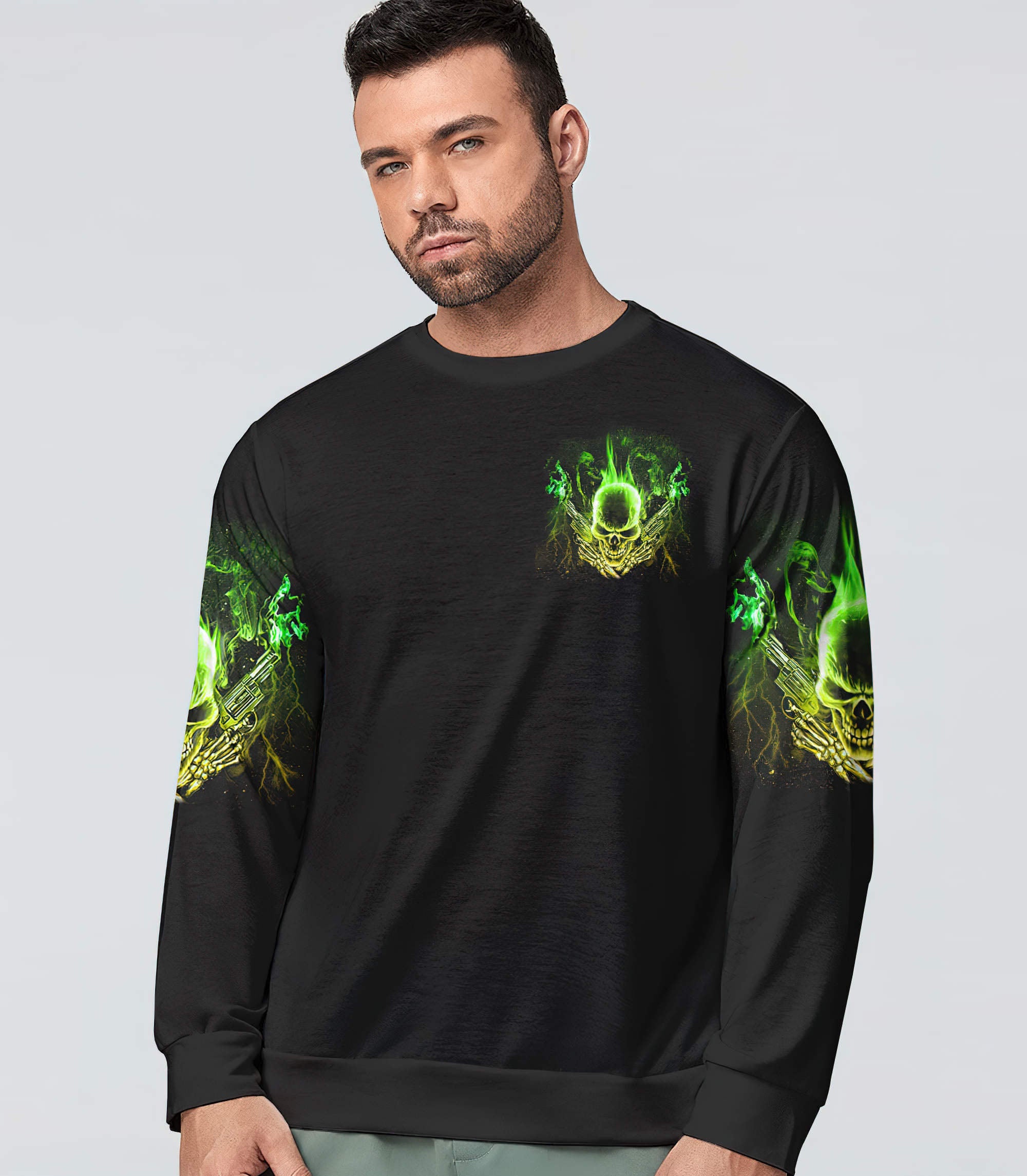 prayer-is-the-best-way-flaming-skull-all-over-print-sweatshirt