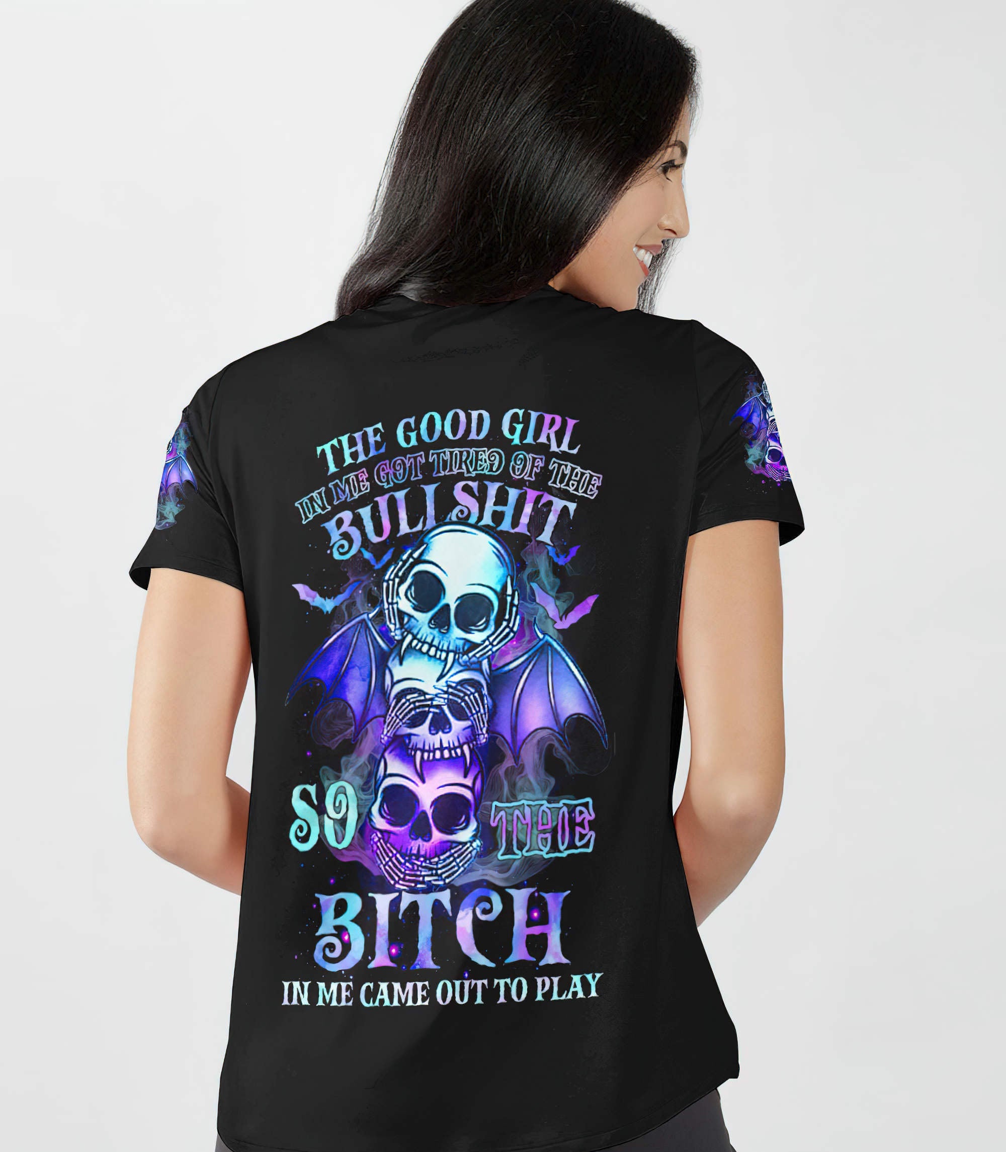 the-good-girl-in-me-3-skulls-bat-all-over-print-women-v-neck-t-shirt