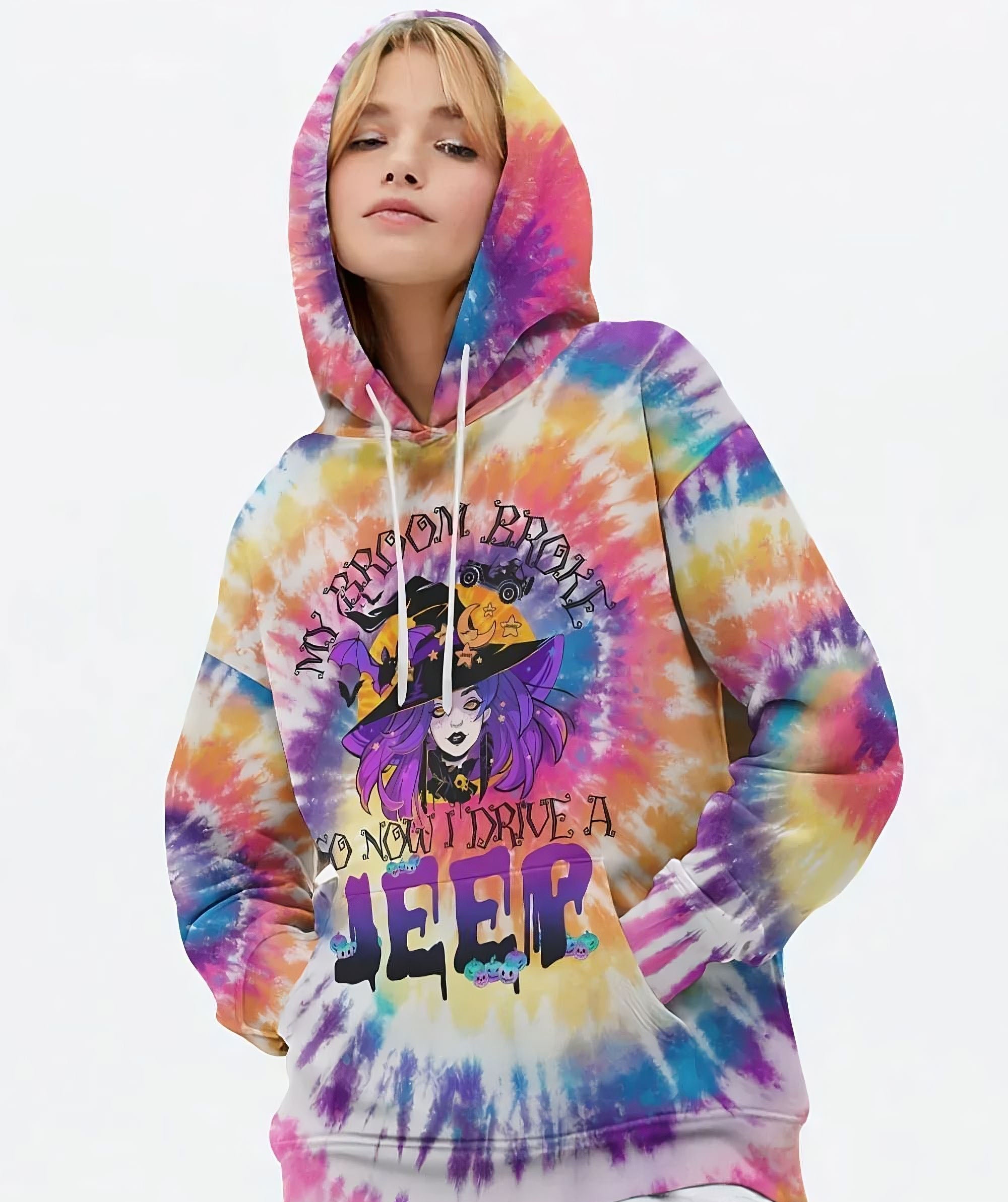 my-broom-broke-so-now-i-drive-a-jeep-tie-dye-halloween-all-over-print-hoodie