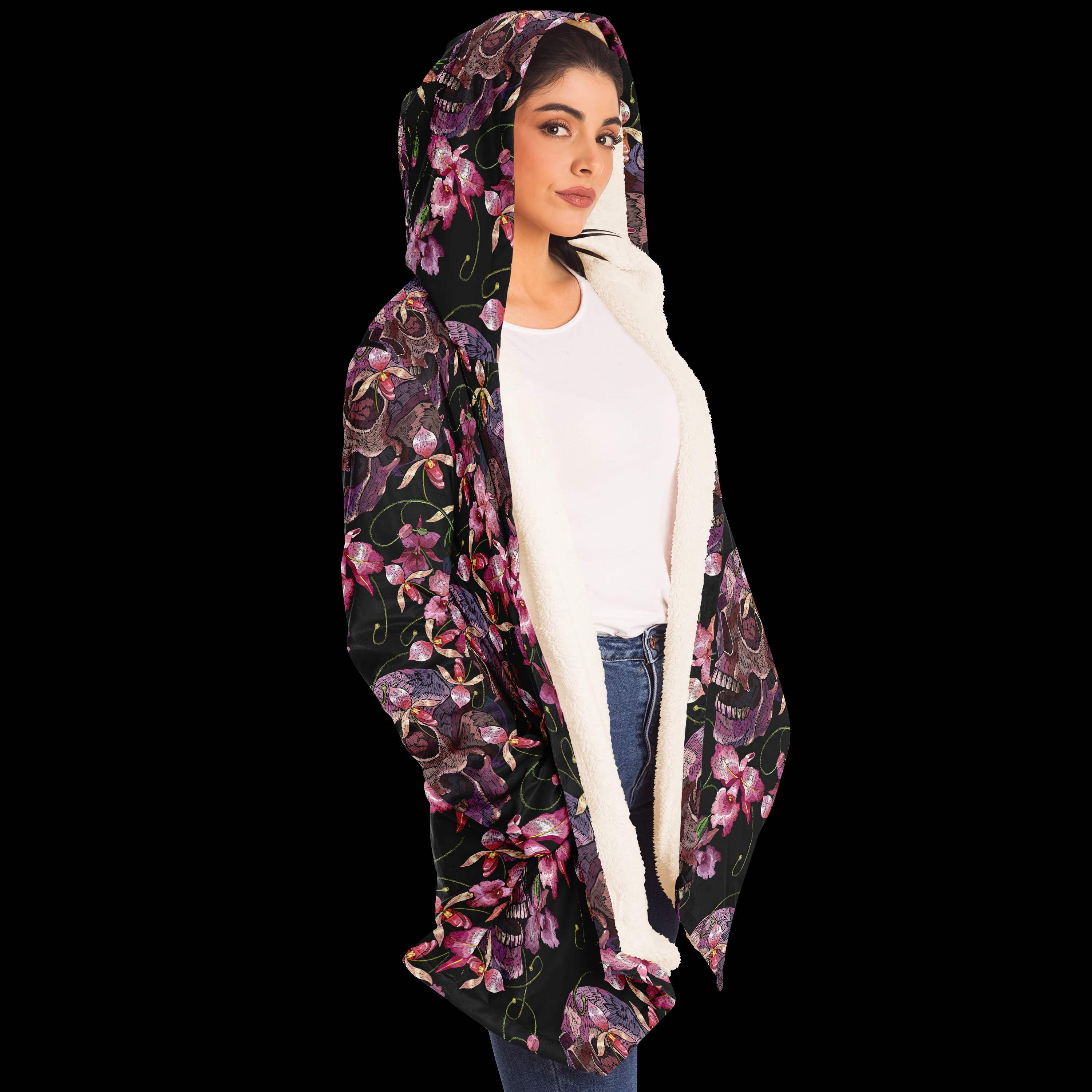 skull-pink-flower-premium-fleece-cloak-cloaks