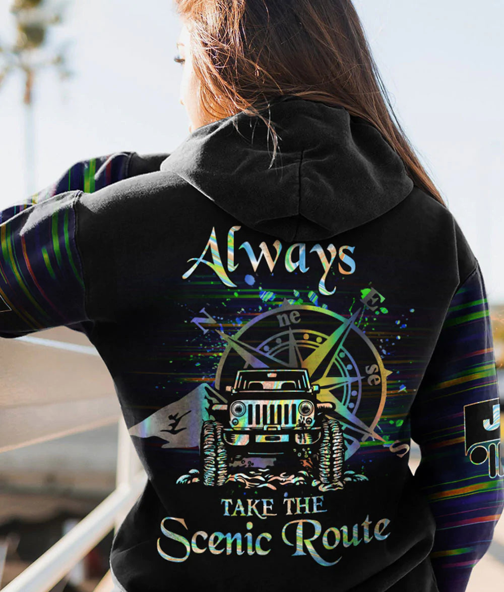 always-take-the-scenic-route-holo-hoodie