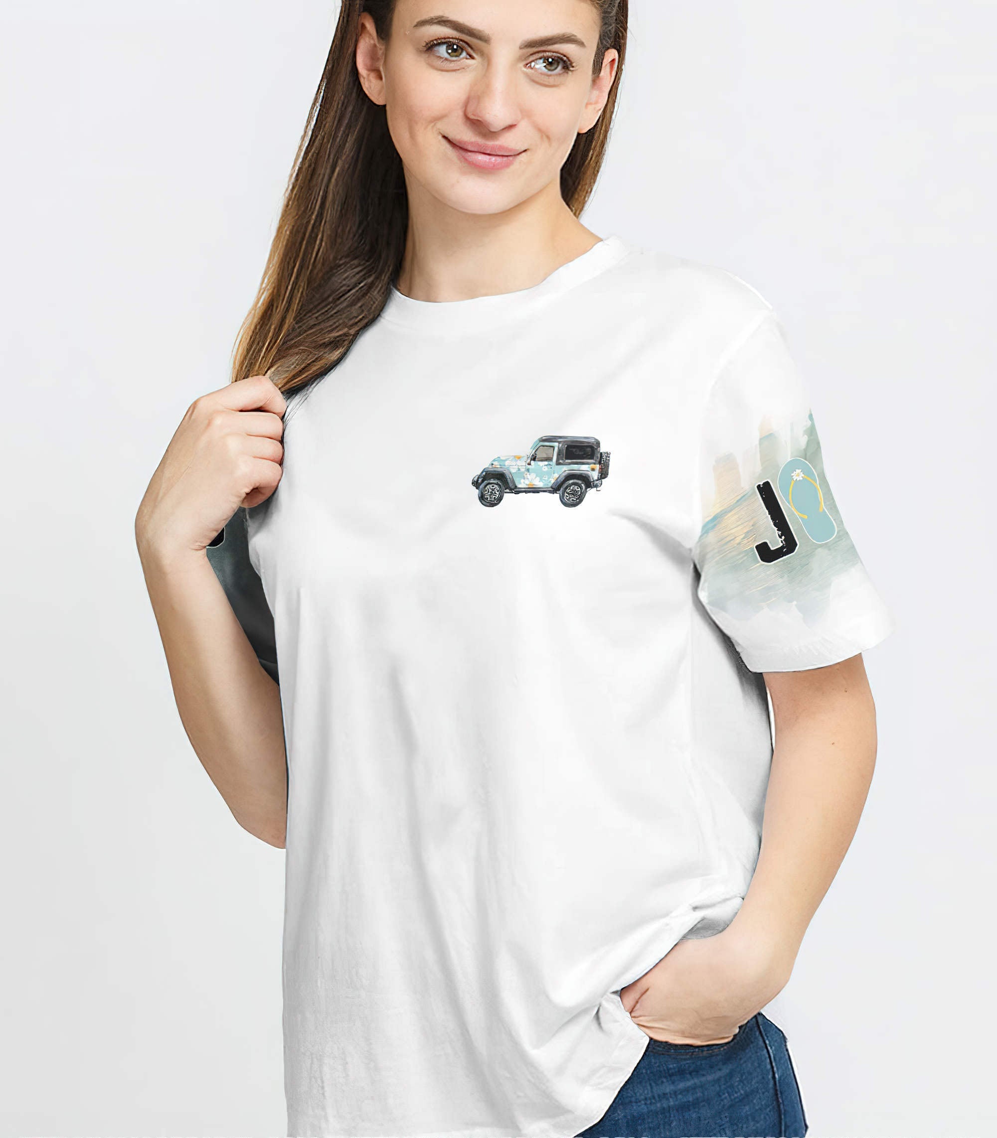 jeep-girl-flower-flip-flops-t-shirt