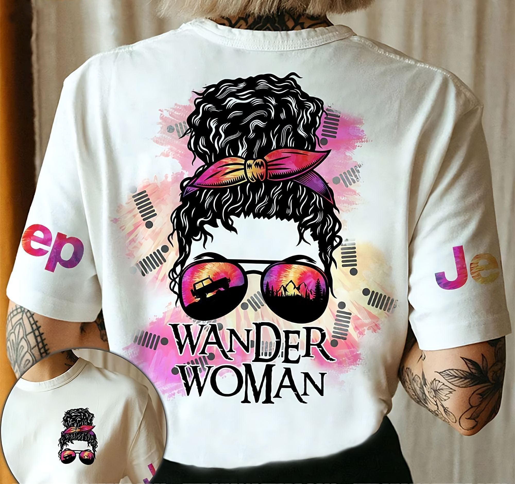 wander-woman-jeep-messy-bun-all-over-print-t-shirt