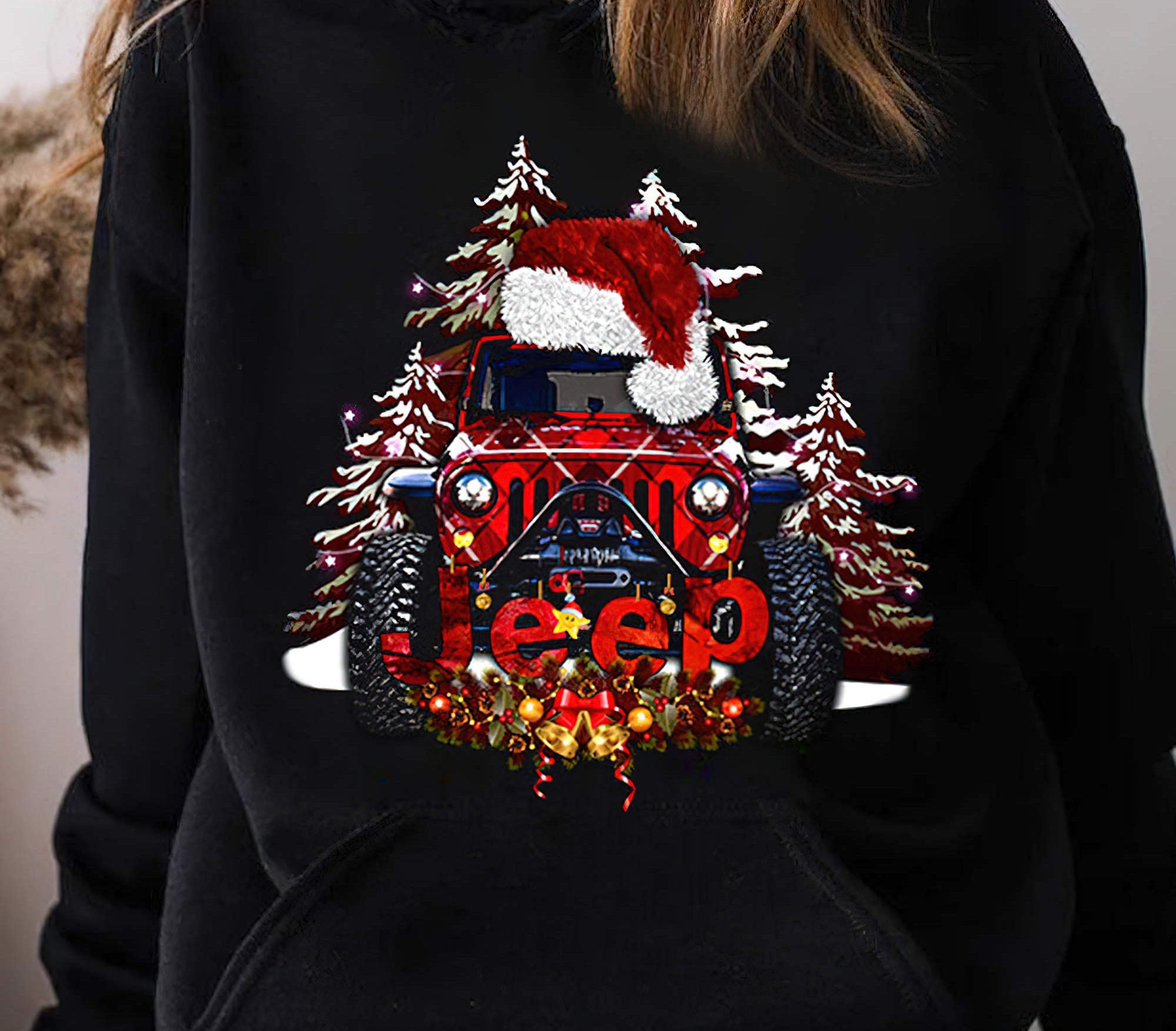 jeep-red-plaid-christmas-1-sided-1-hoodie