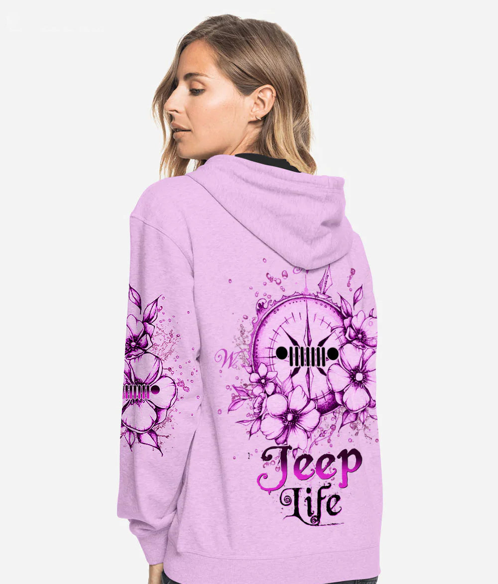 jeep-life-flower-compass-hoodie