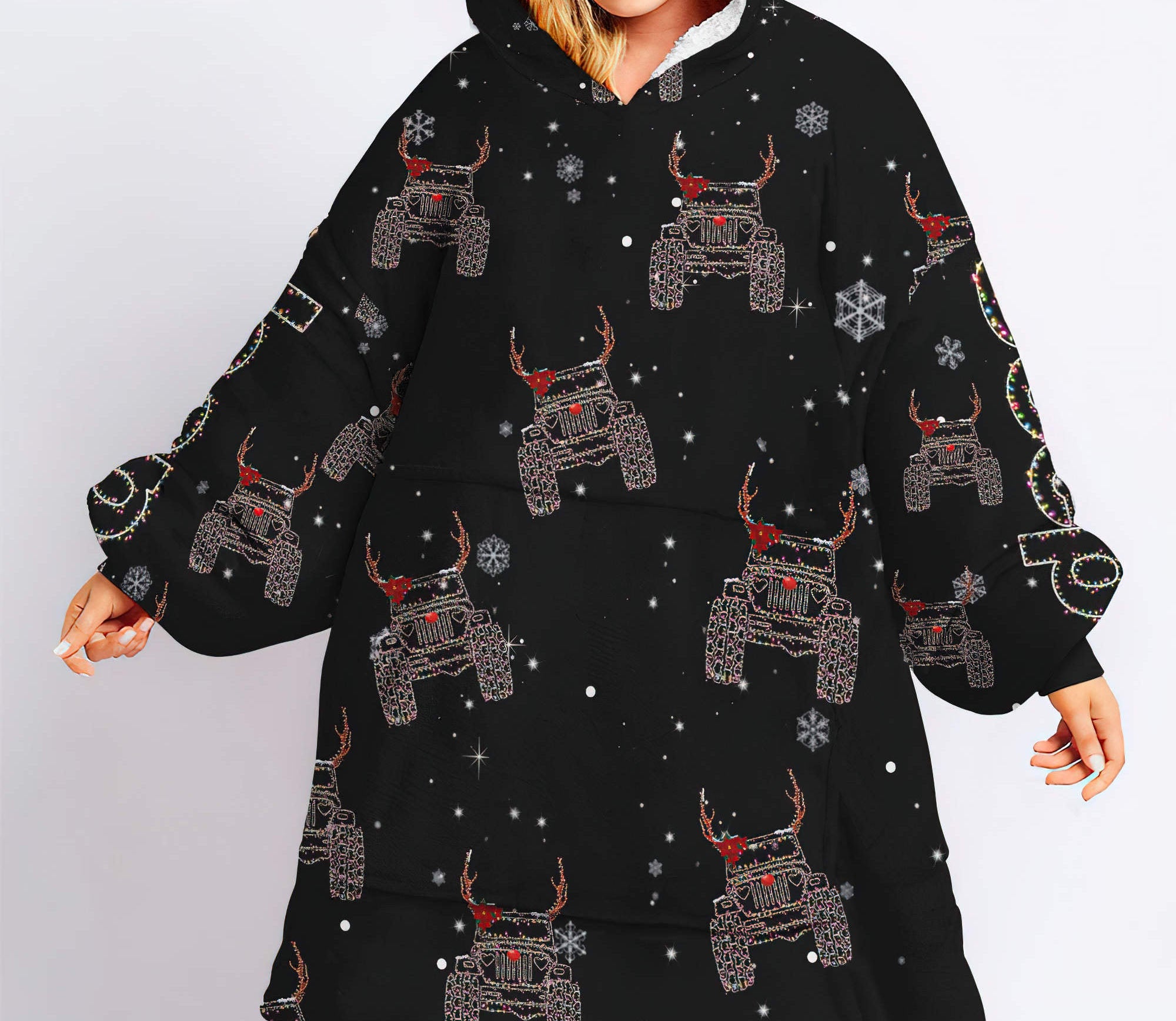 jeep-christmas-light-wearable-blanket-hoodie