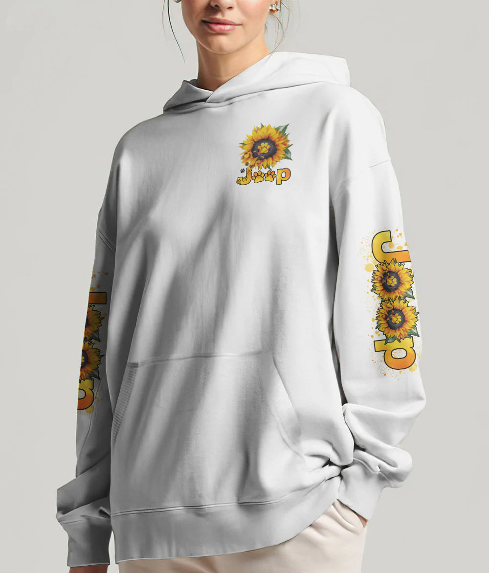 jeep-girl-sunflower-dog-paw-hoodie