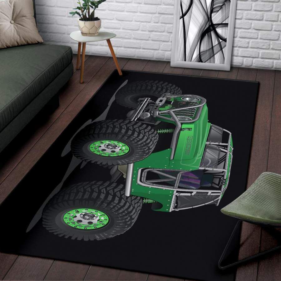 rocktoy-jeep-green-area-rug