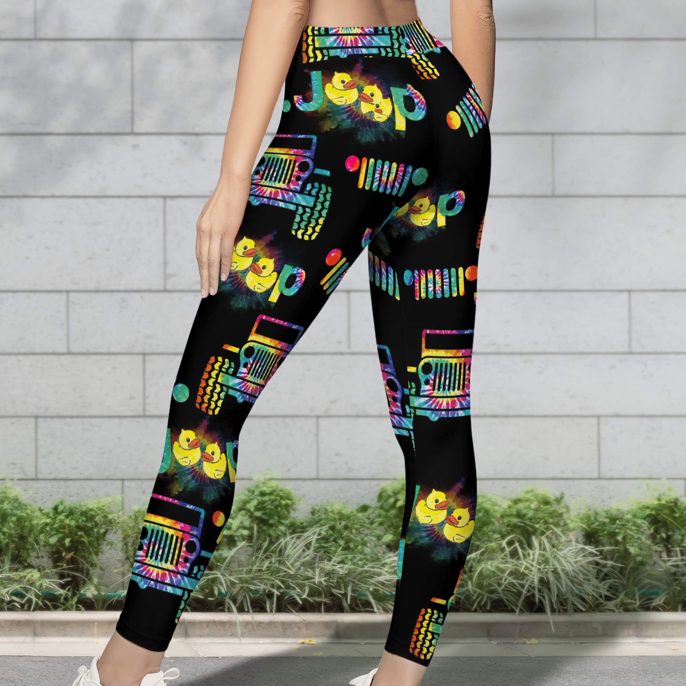 jeep-duck-jeep-christmas-leggings