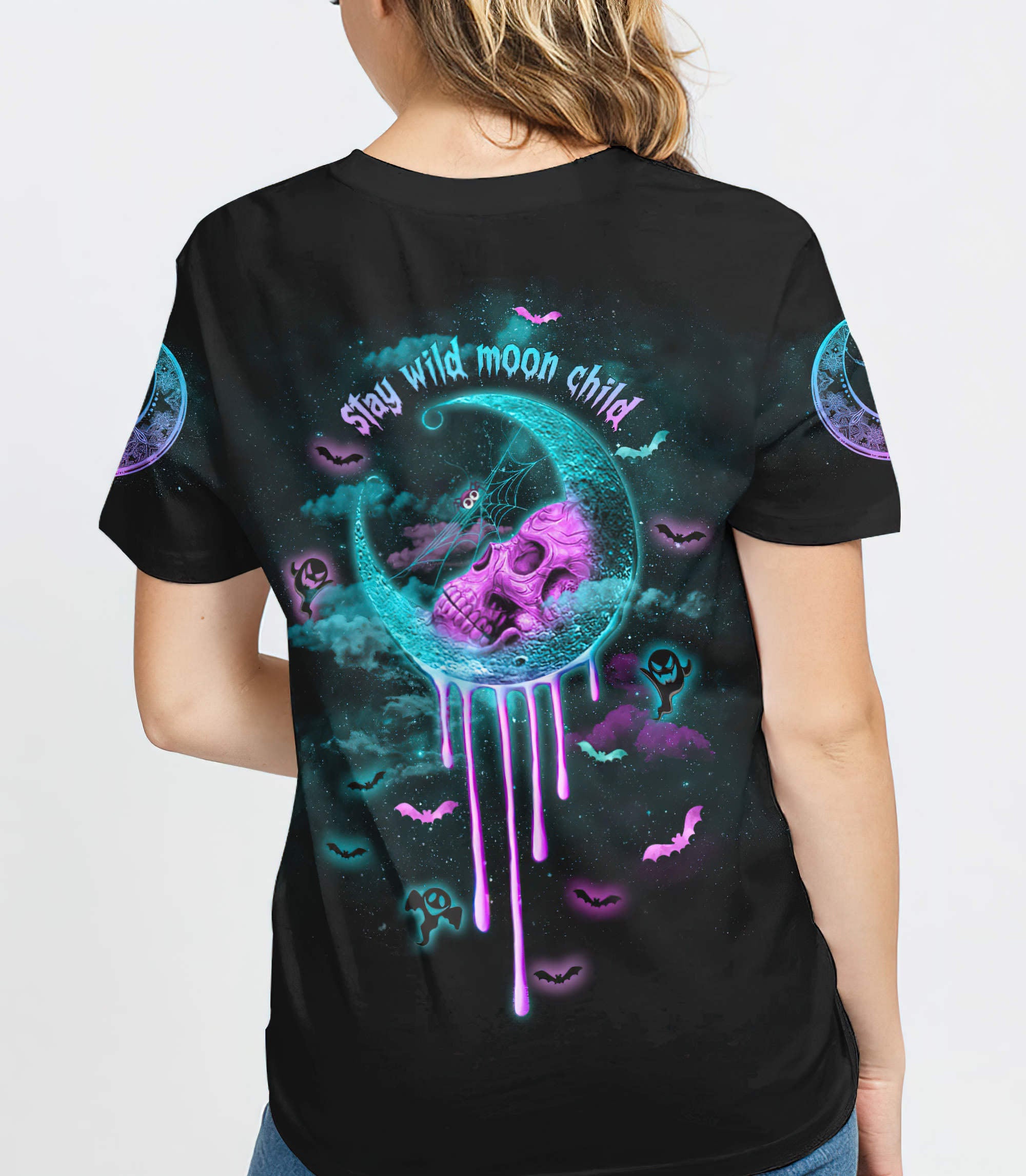 skull-melting-moon-halloween-all-over-print-t-shirt