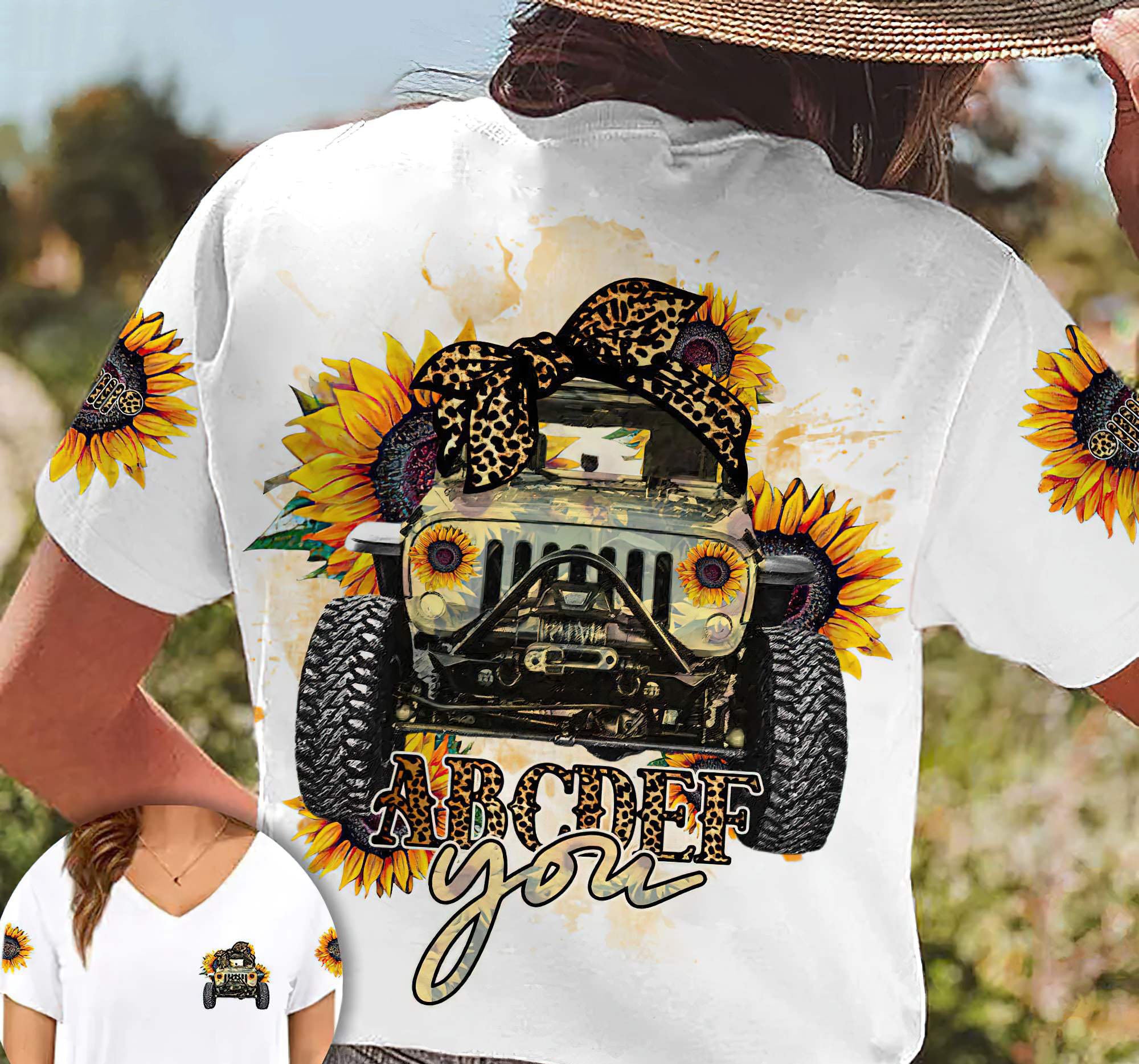 abcdef-you-jeep-sunflower-all-over-print-women-v-neck-t-shirt