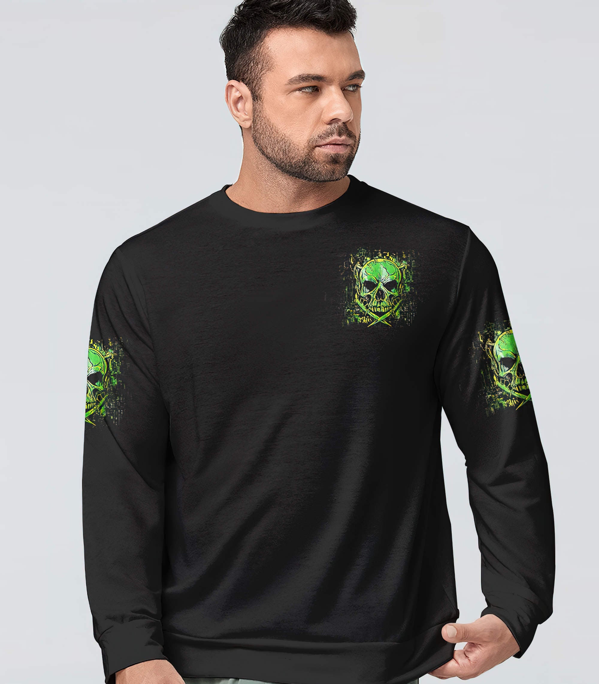 i-can-fix-stupid-green-skull-all-over-print-sweatshirt