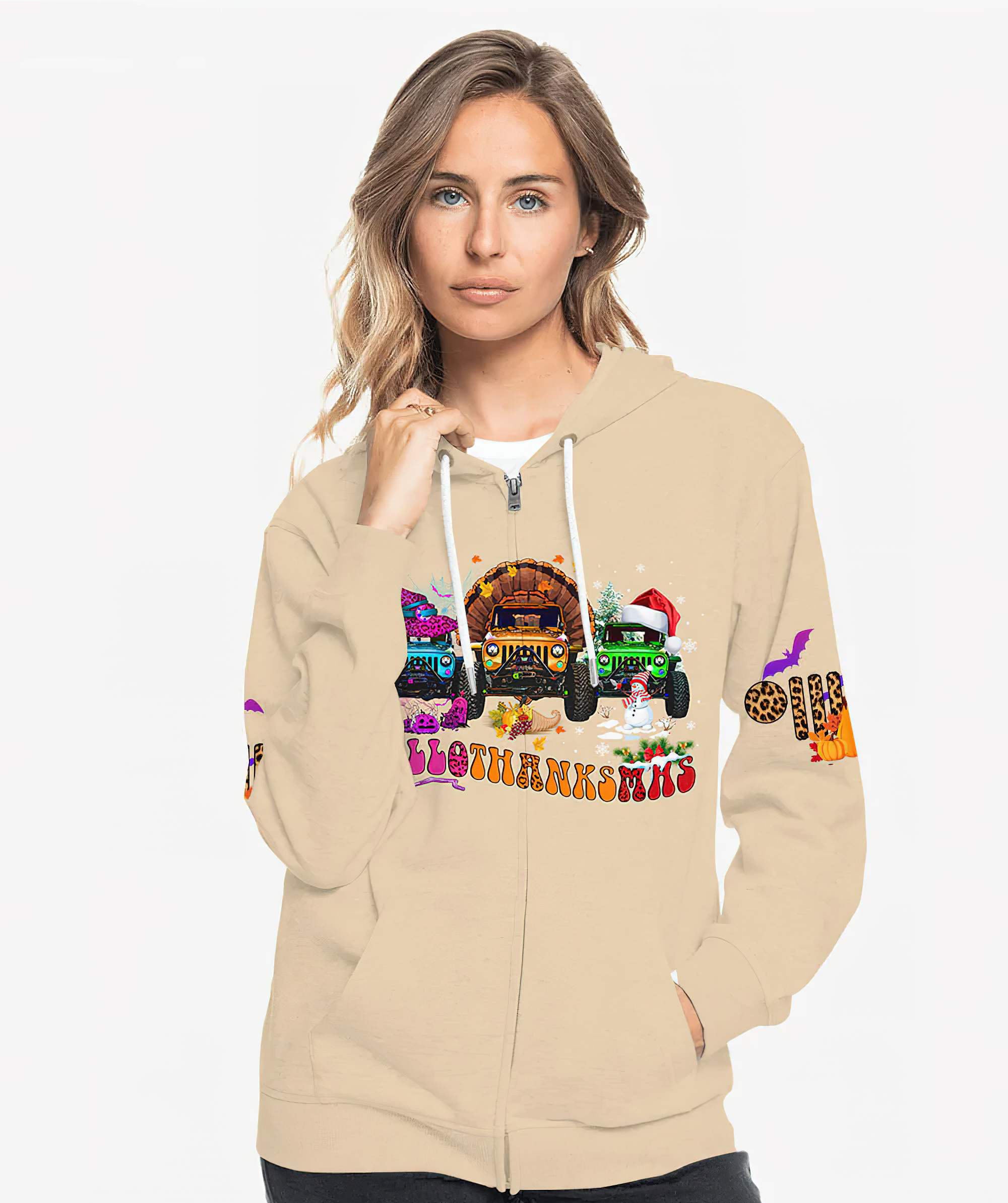 hallothanksmas-jeep-girl-hoodie