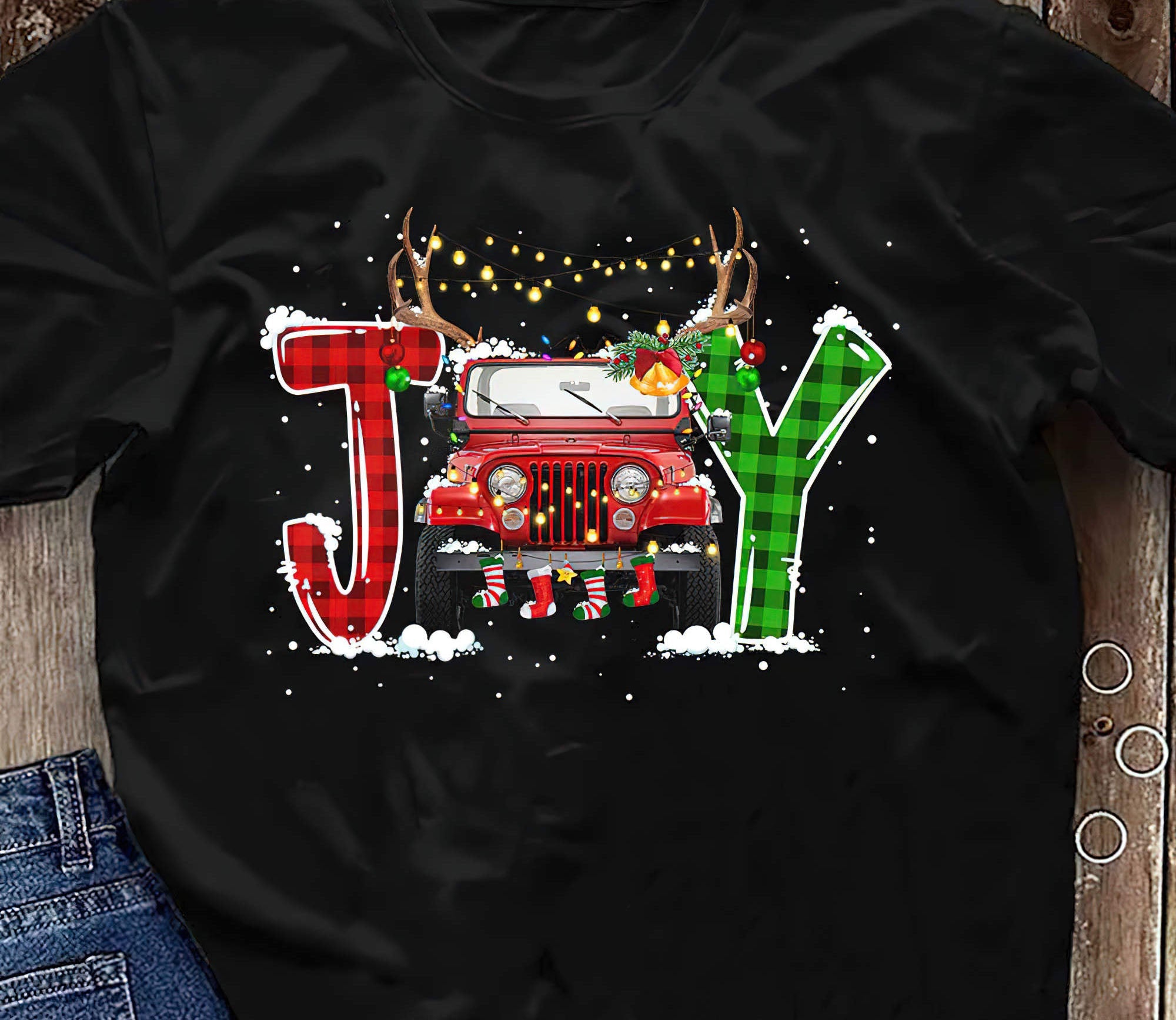 joy-jeep-xmas-1-sided-t-shirt