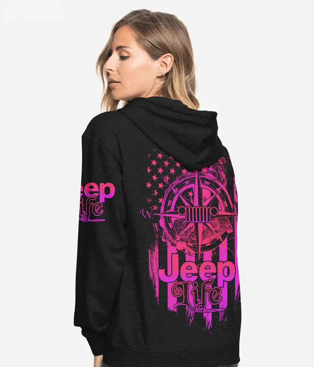 jeep-life-compass-pink-flag-hoodie