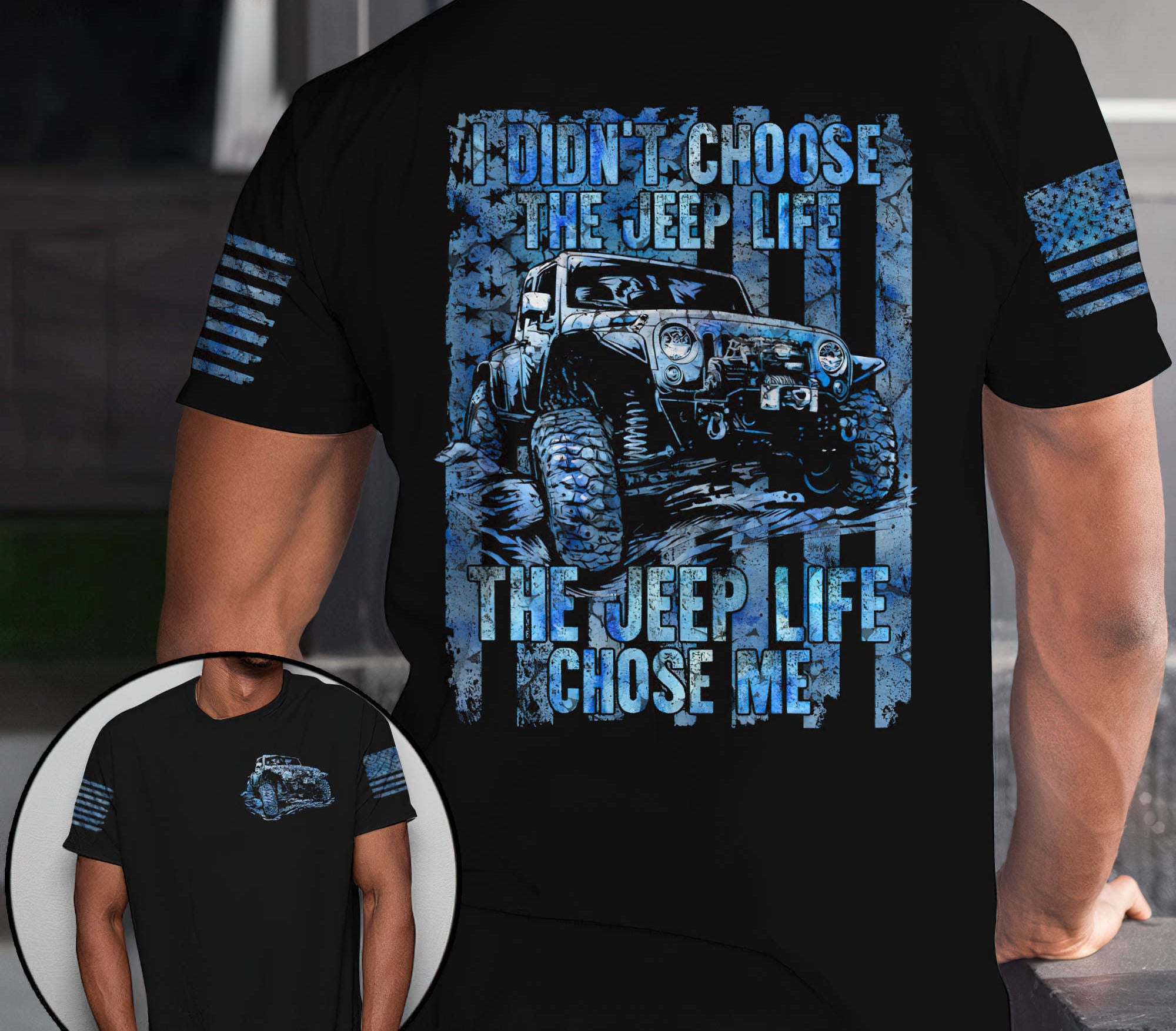 jeep-life-chose-me-blue-flag-t-shirt