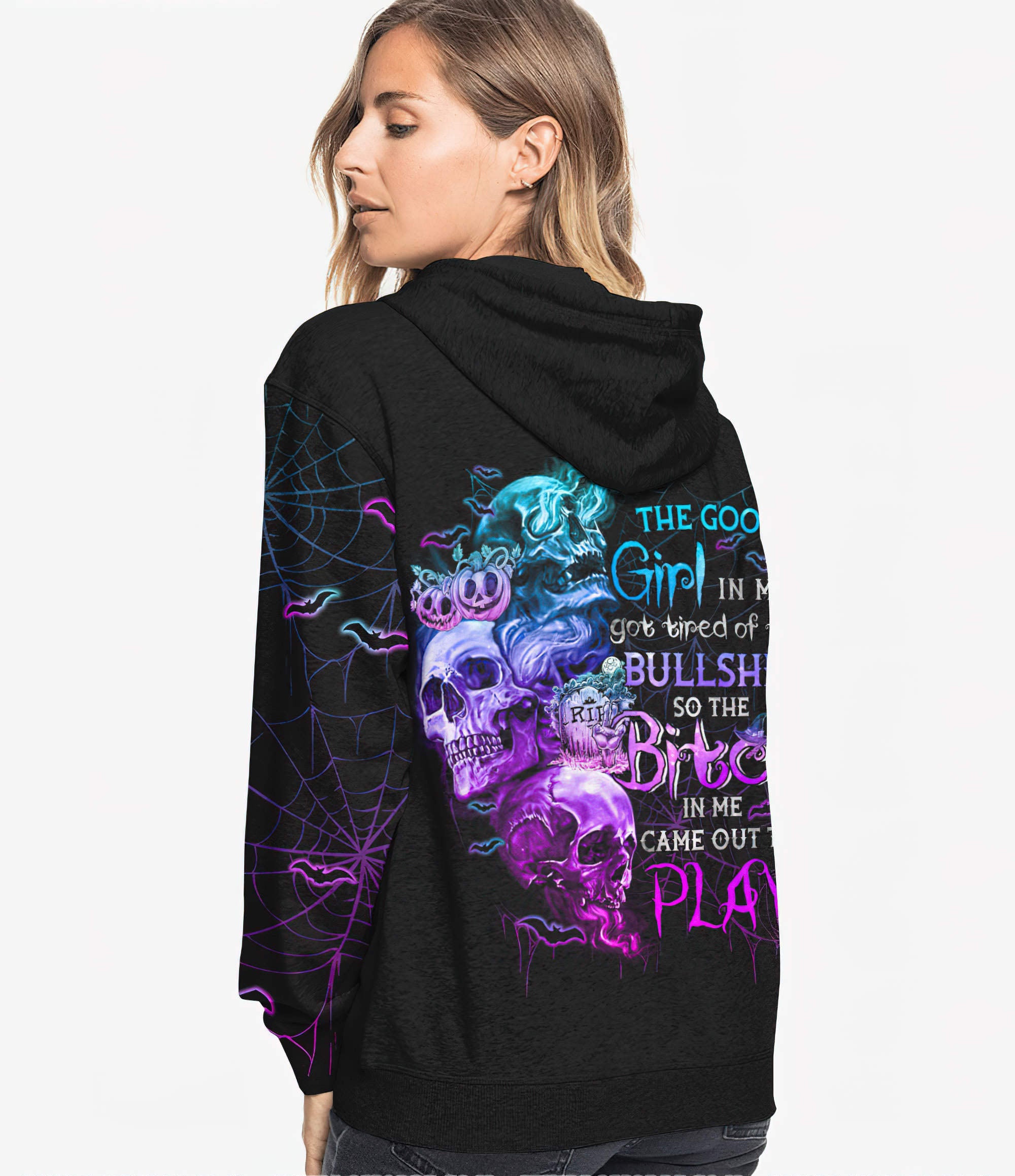 the-good-girl-in-me-got-tired-skull-halloween-all-over-print-1-hoodie