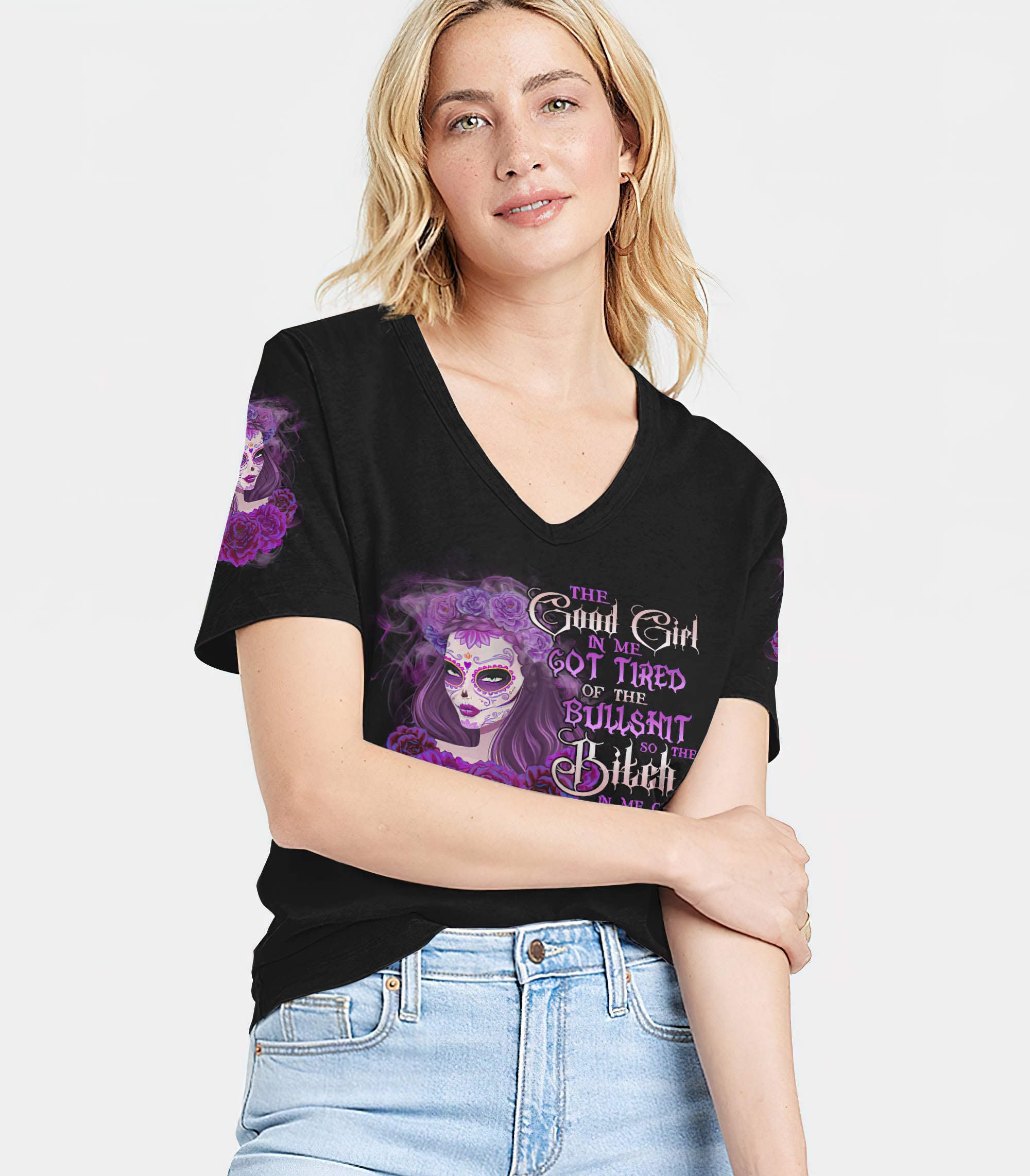 the-good-girl-in-me-sugar-skull-girl-rose-all-over-print-women-v-neck-t-shirt