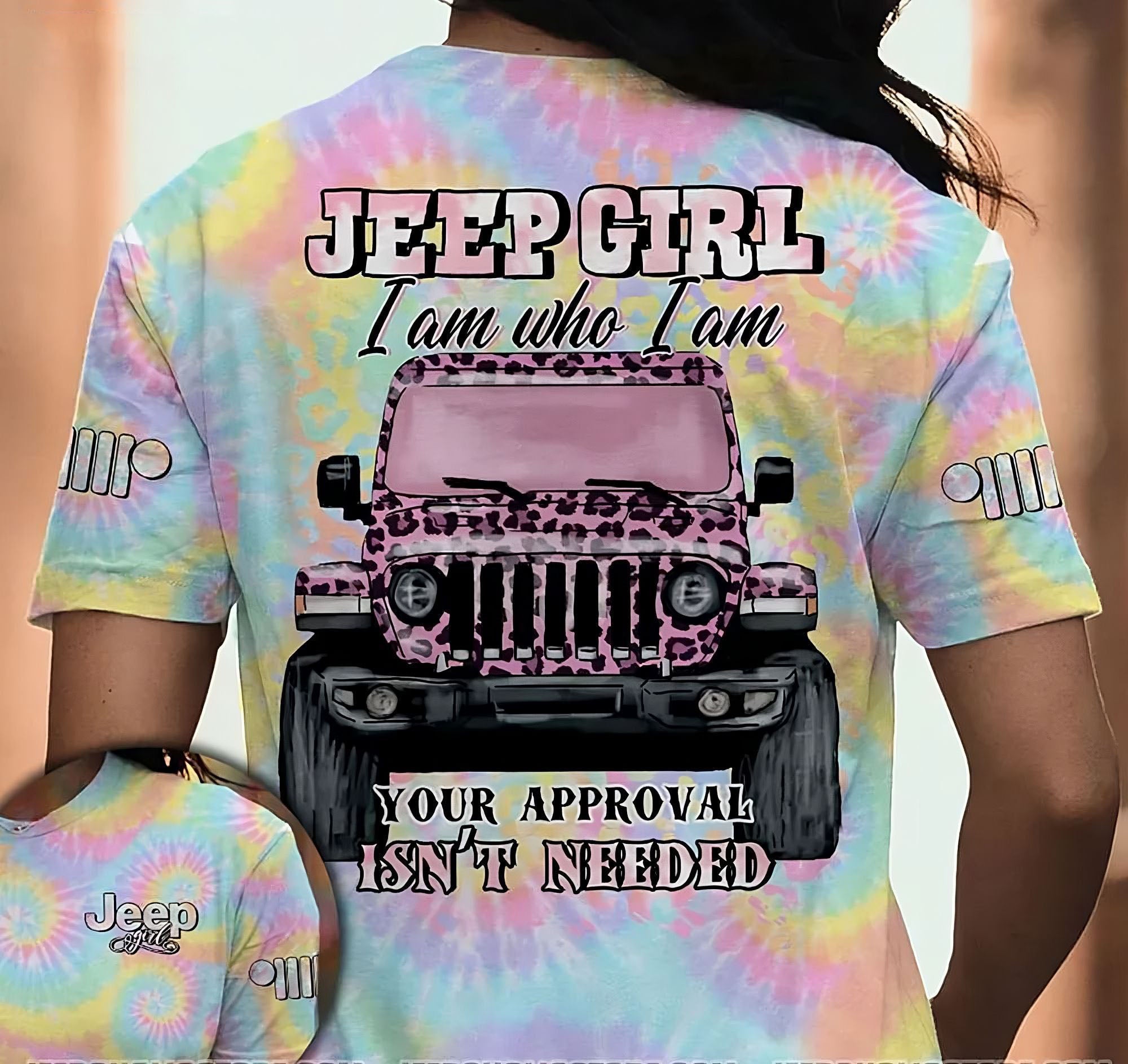 jeep-girl-i-am-who-i-am-all-over-print-pink-t-shirt