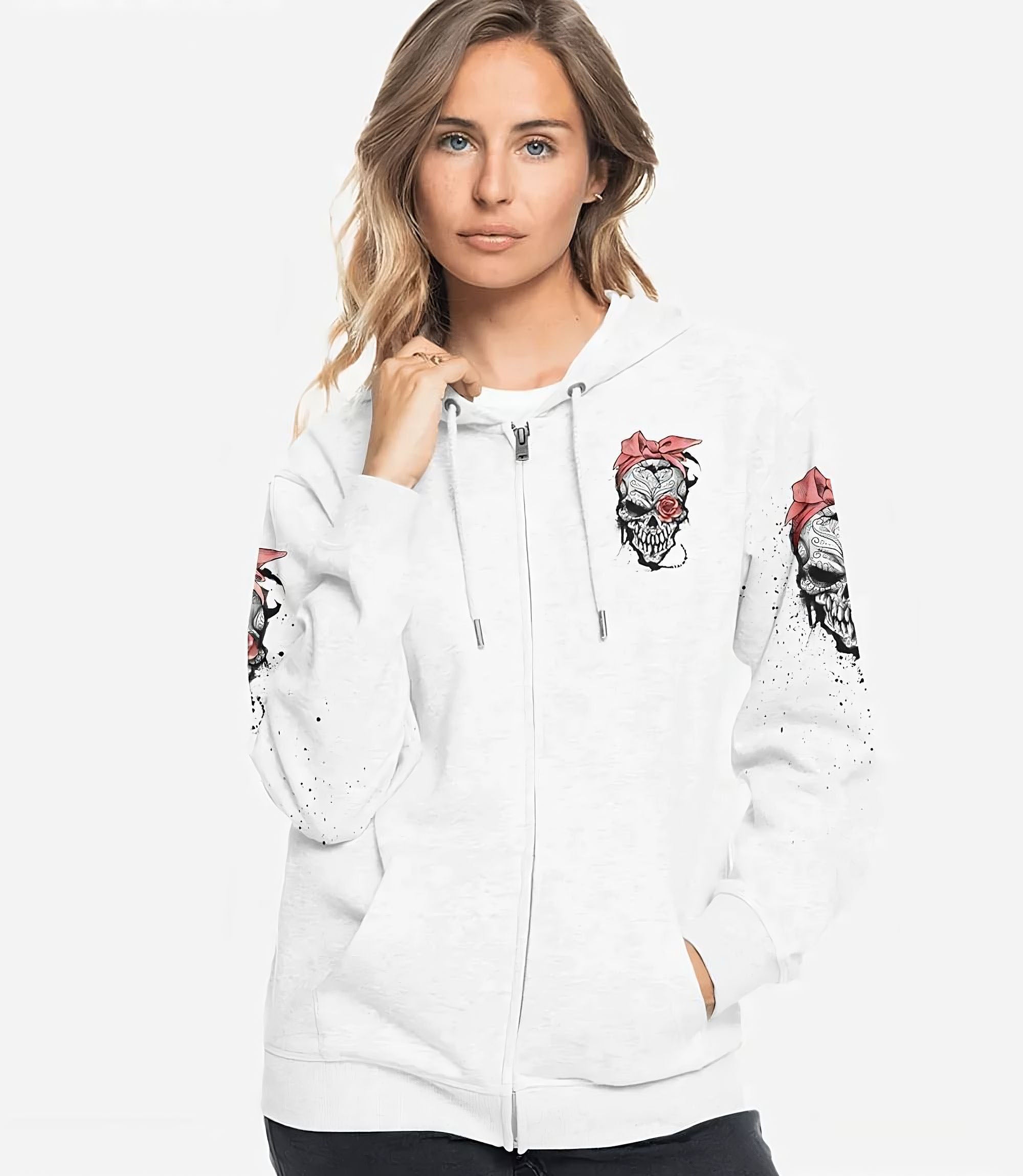 im-not-a-hot-mess-tattoo-skull-rose-all-over-print-hoodie