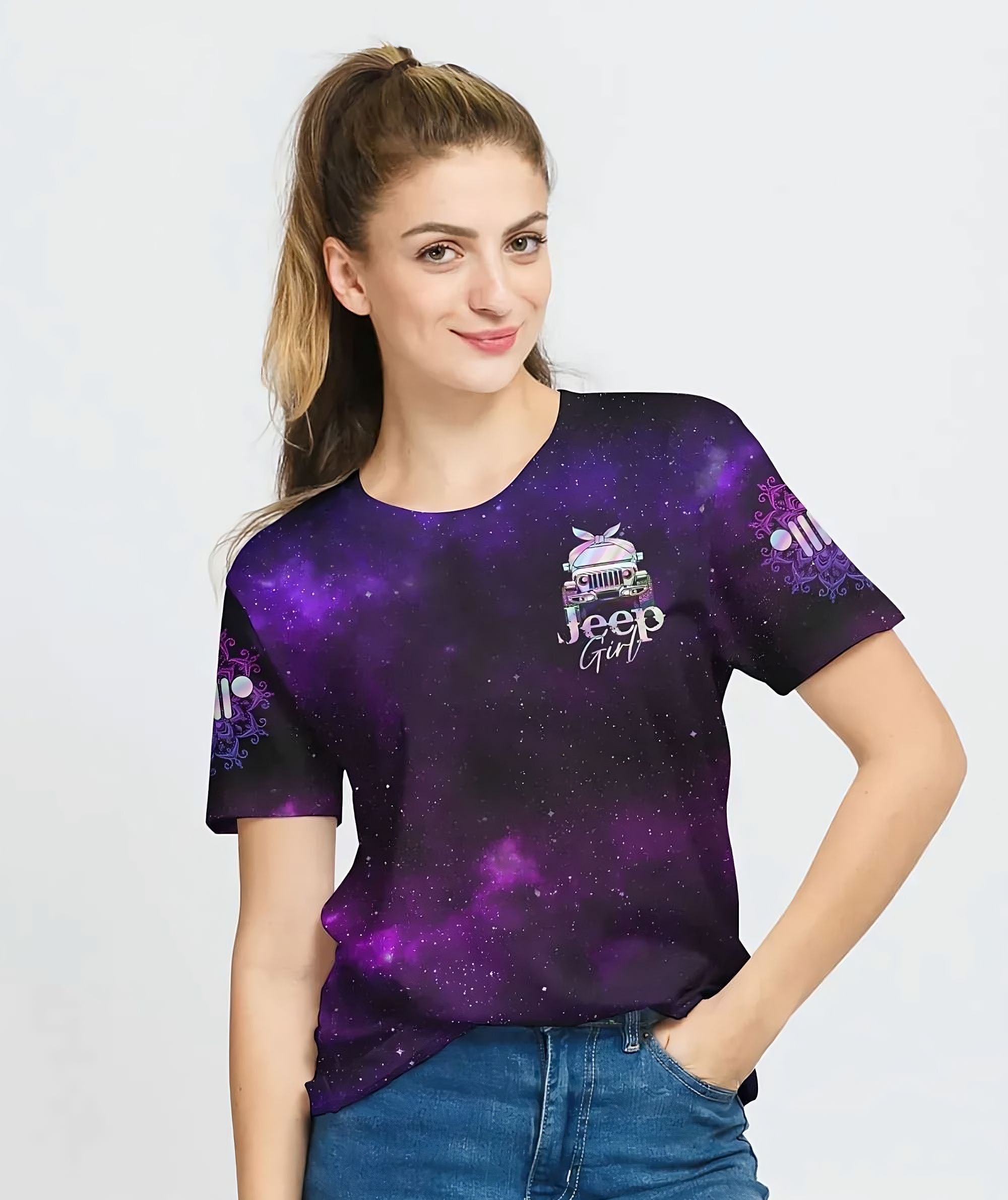 jeep-girl-mandala-purple-all-over-print-t-shirt