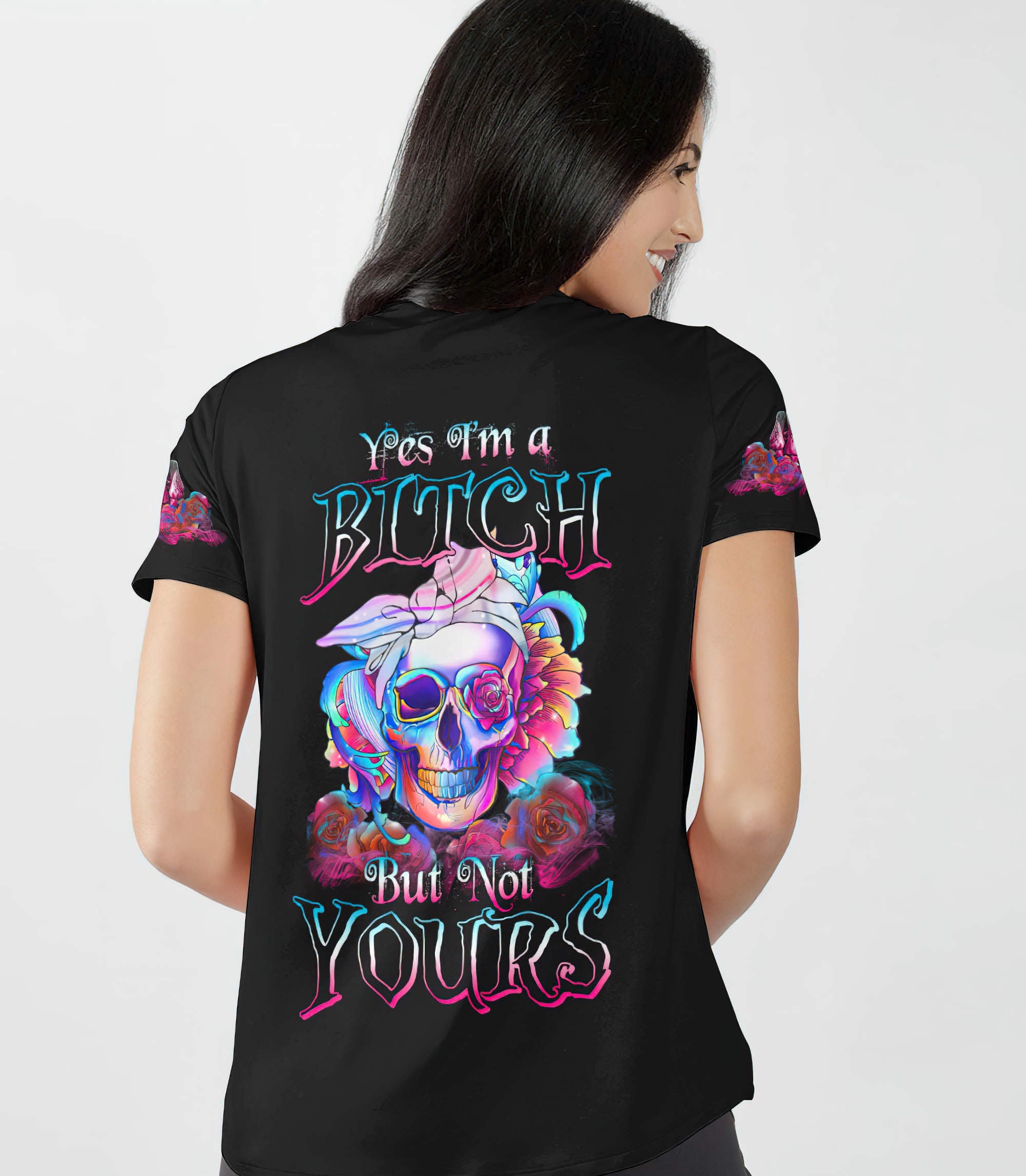 yes-im-a-b-holo-skull-rose-all-over-print-women-v-neck-t-shirt