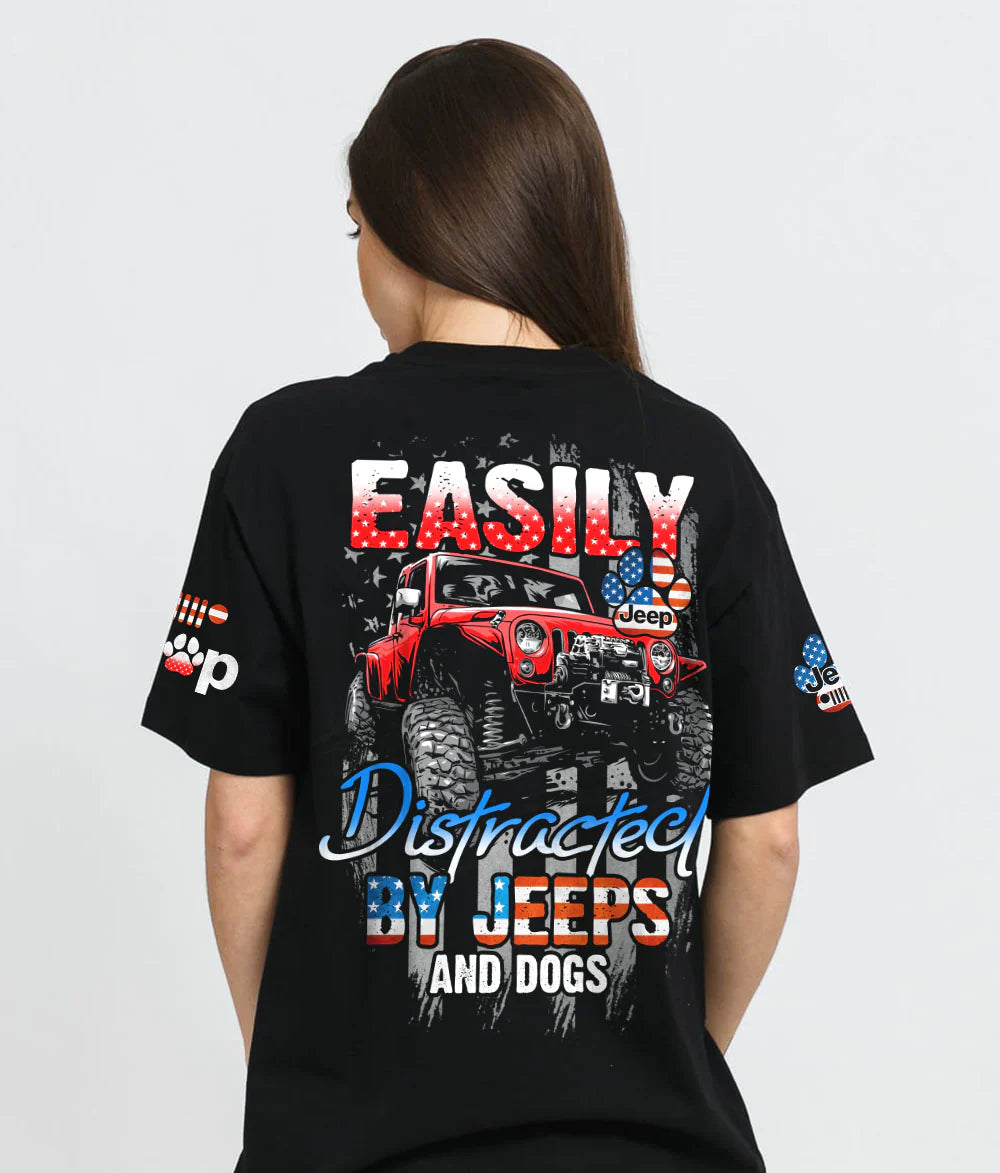 easily-distracted-by-jeeps-and-dogs-flag-hoodie