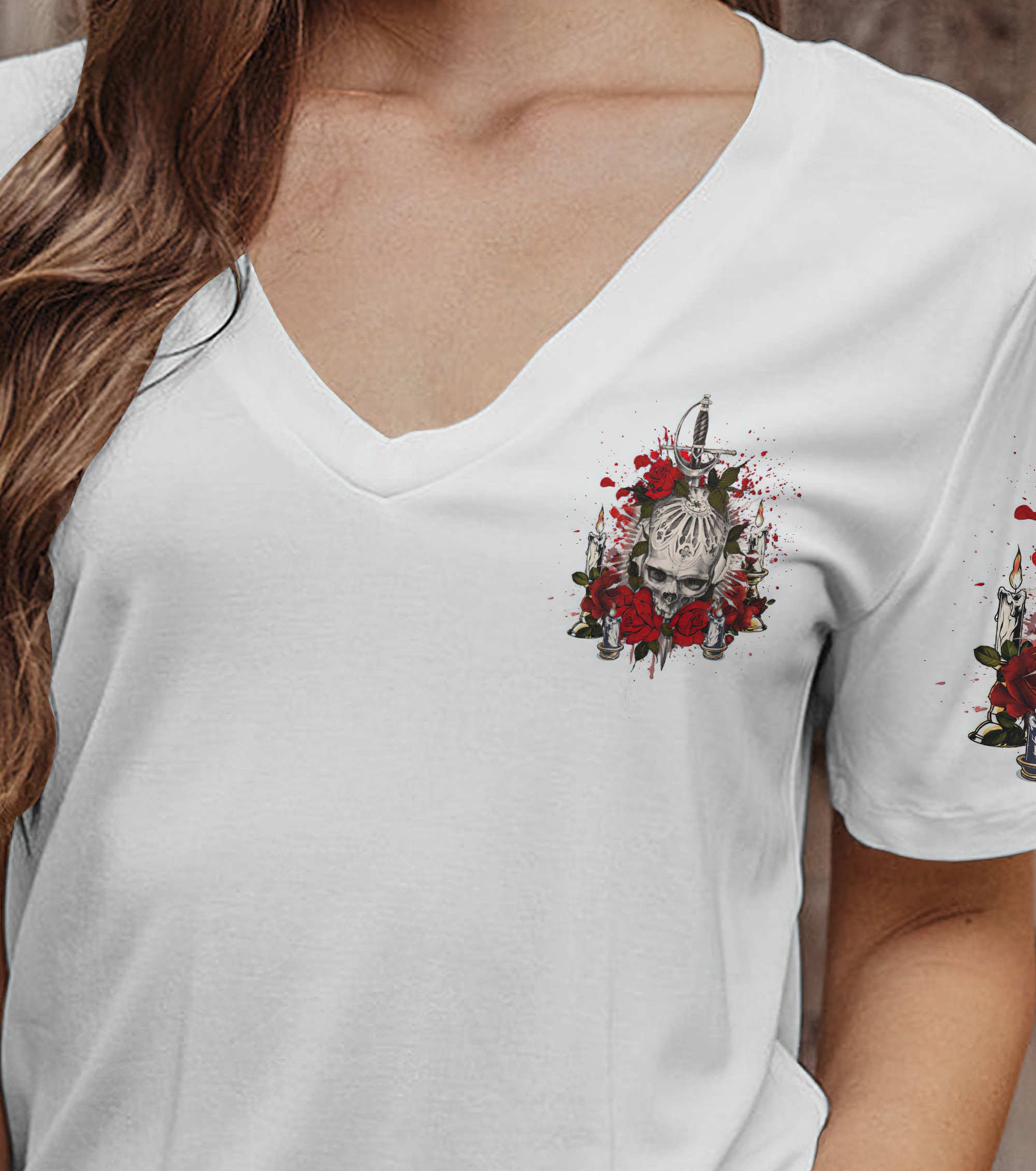 i-dont-have-an-attitude-skull-rose-all-over-print-women-v-neck-t-shirt