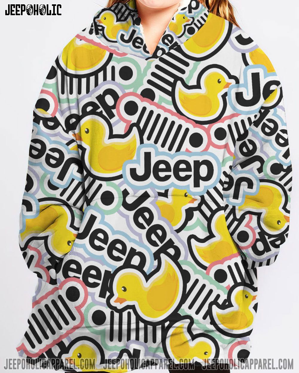 Jeep Duck Sherpa Blanket Hoodie