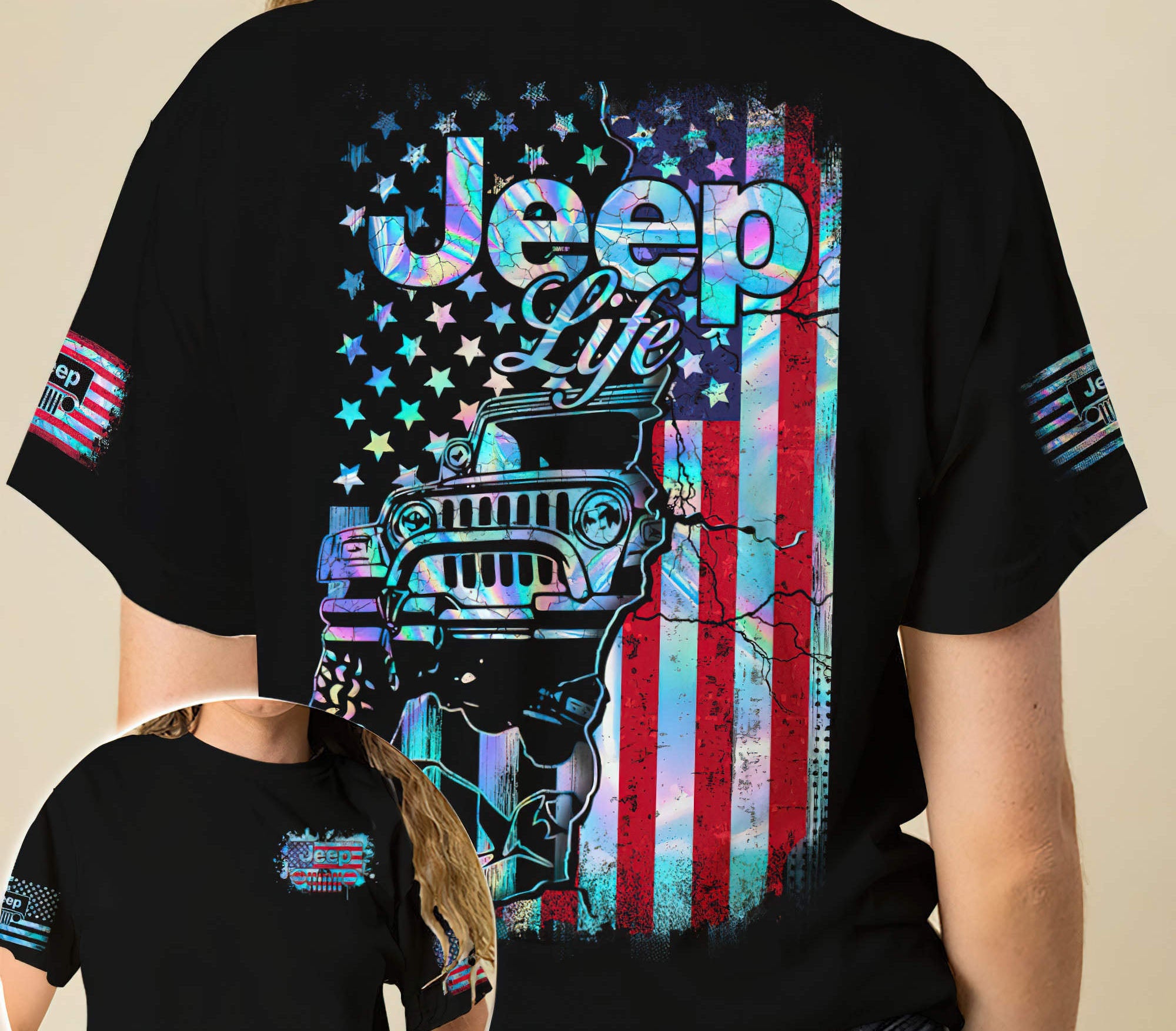 jeep-life-half-crack-flag-holo-t-shirt