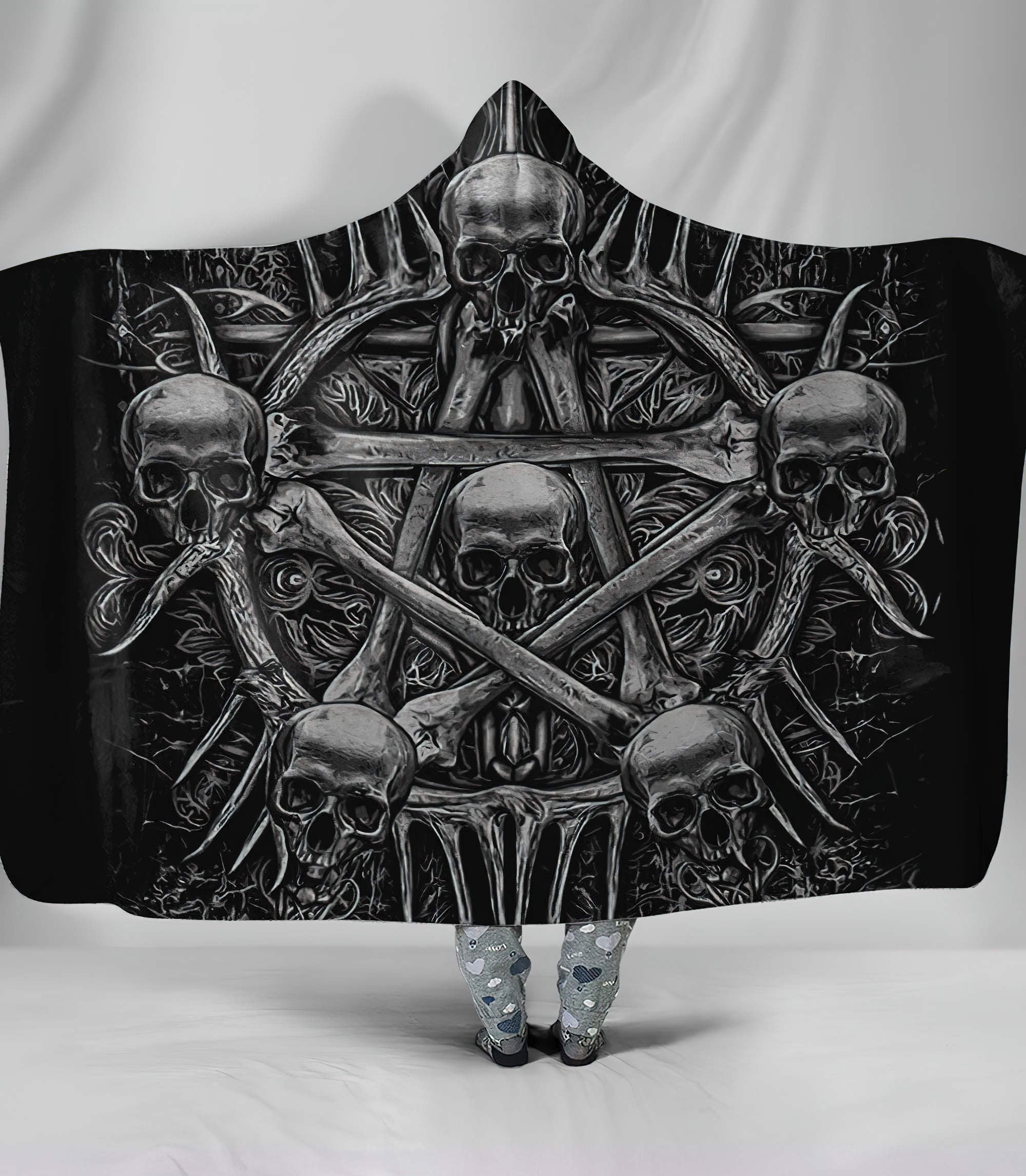 skull-bones-sherpa-blanket-hoodie-wearable-blanket-hoodie