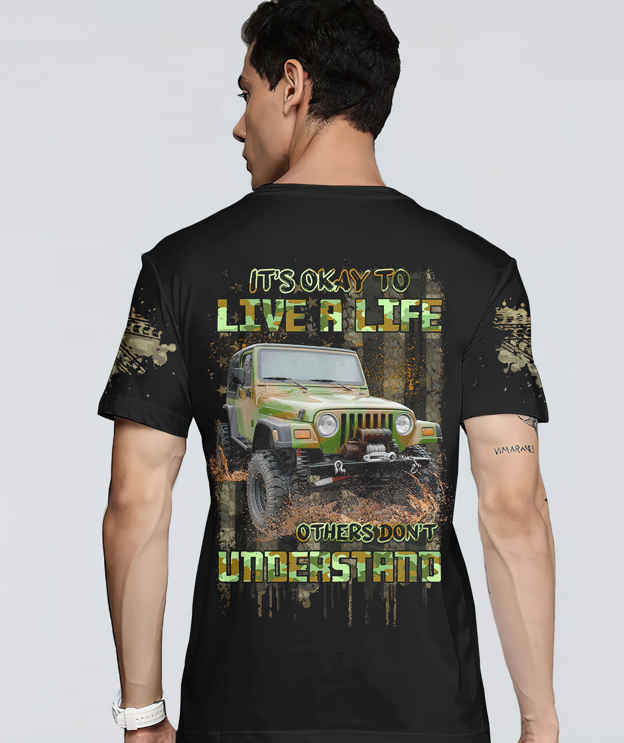 its-okay-to-live-a-life-jeep-t-shirt